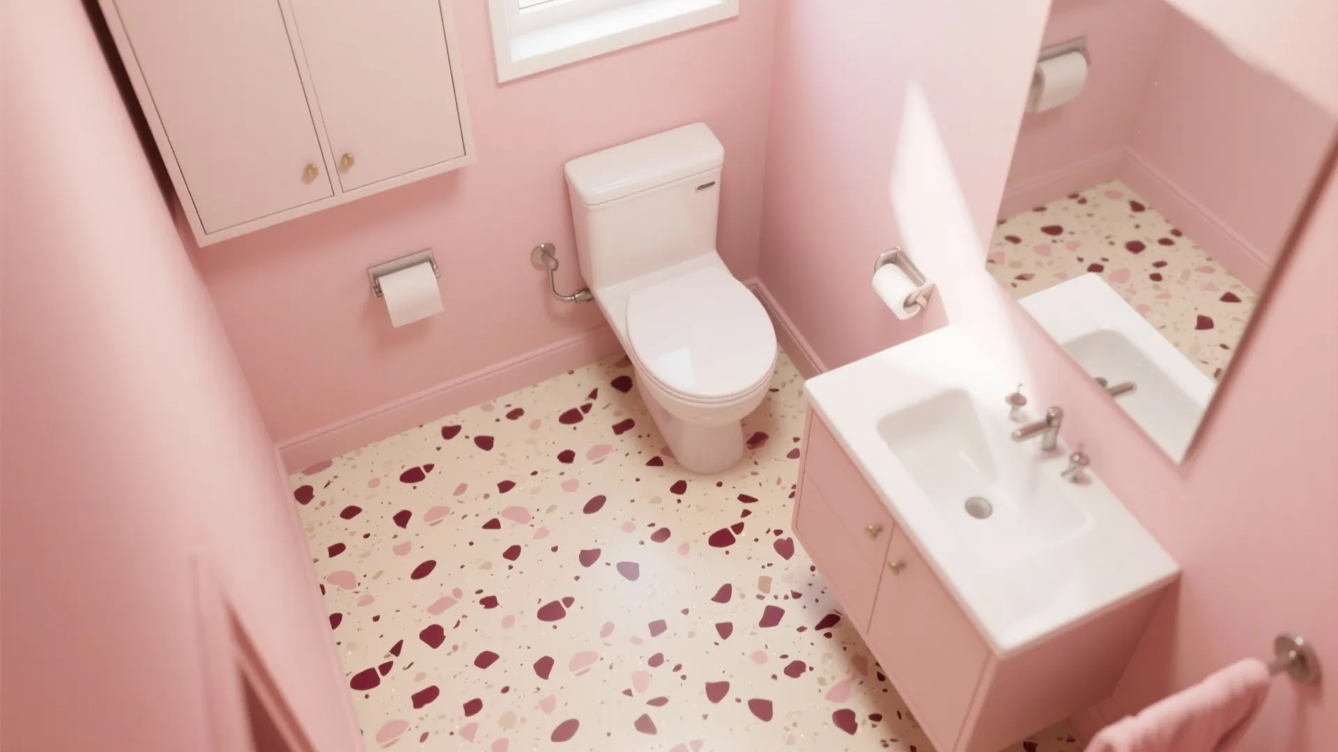 Rose Terrazzo Flooring for Playful Texture