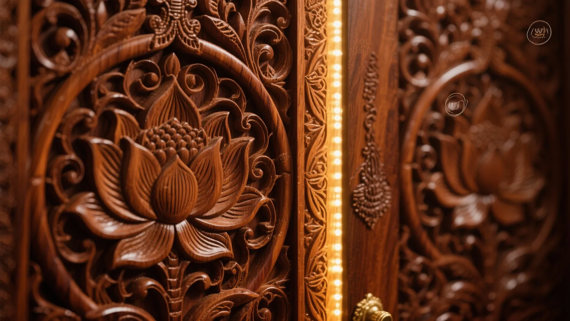 Carved Rosewood with Intricate Motifs