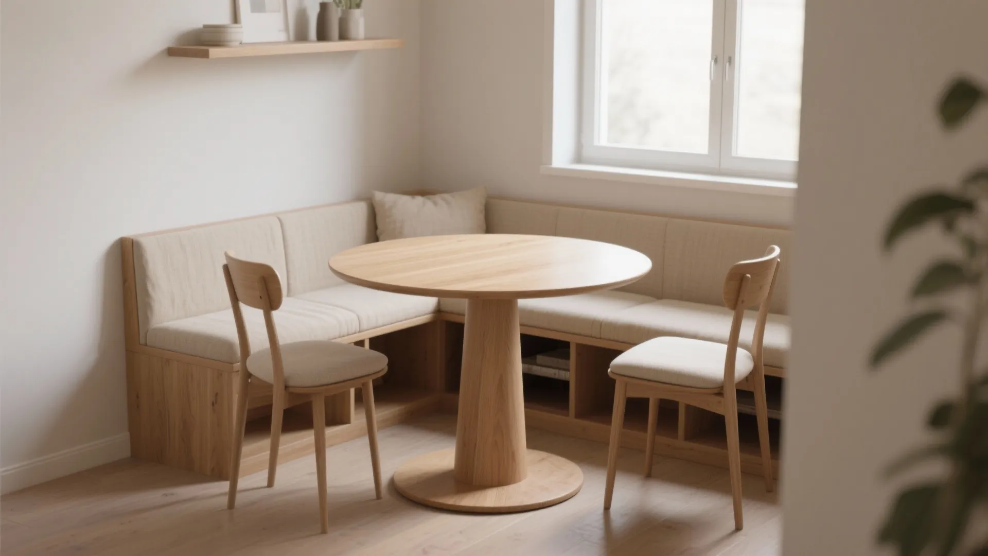 Round Table With Built‑In Bench
