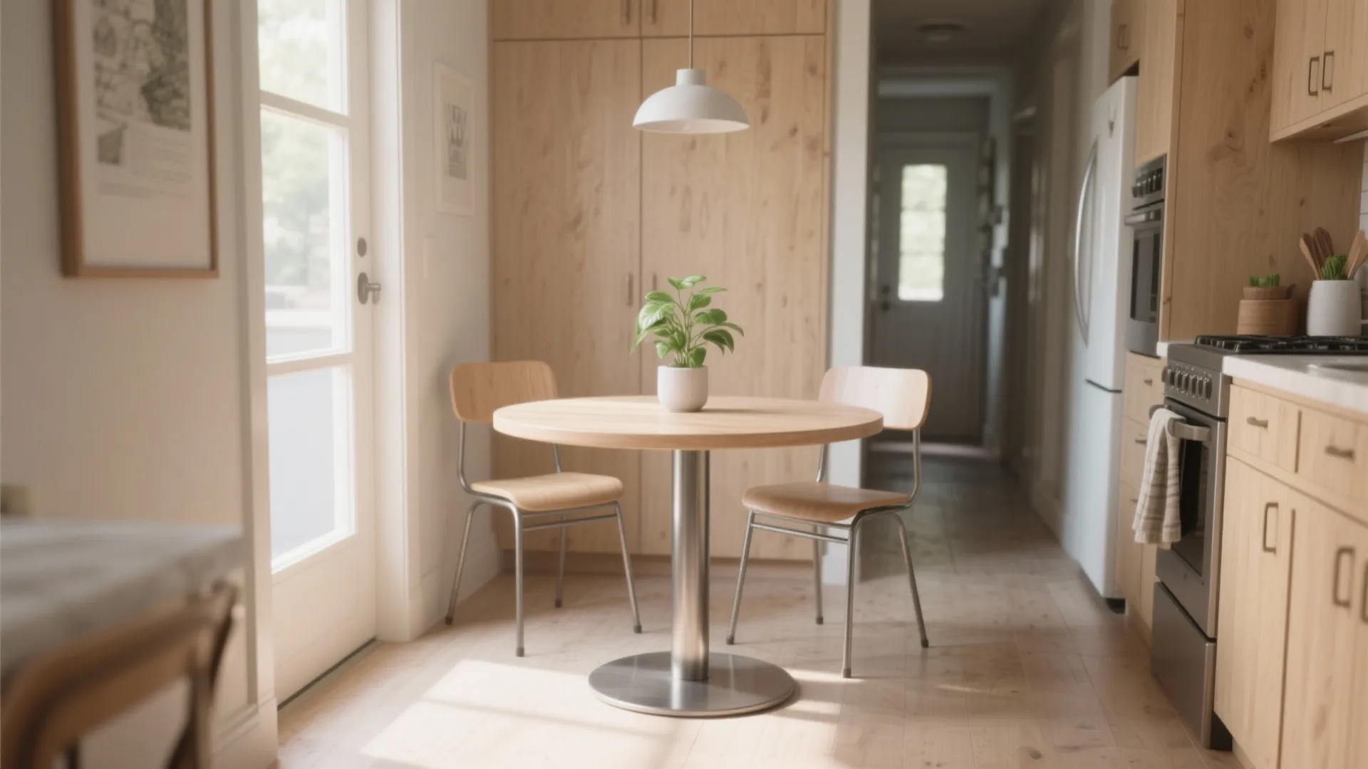 3. Round pedestal bistro set