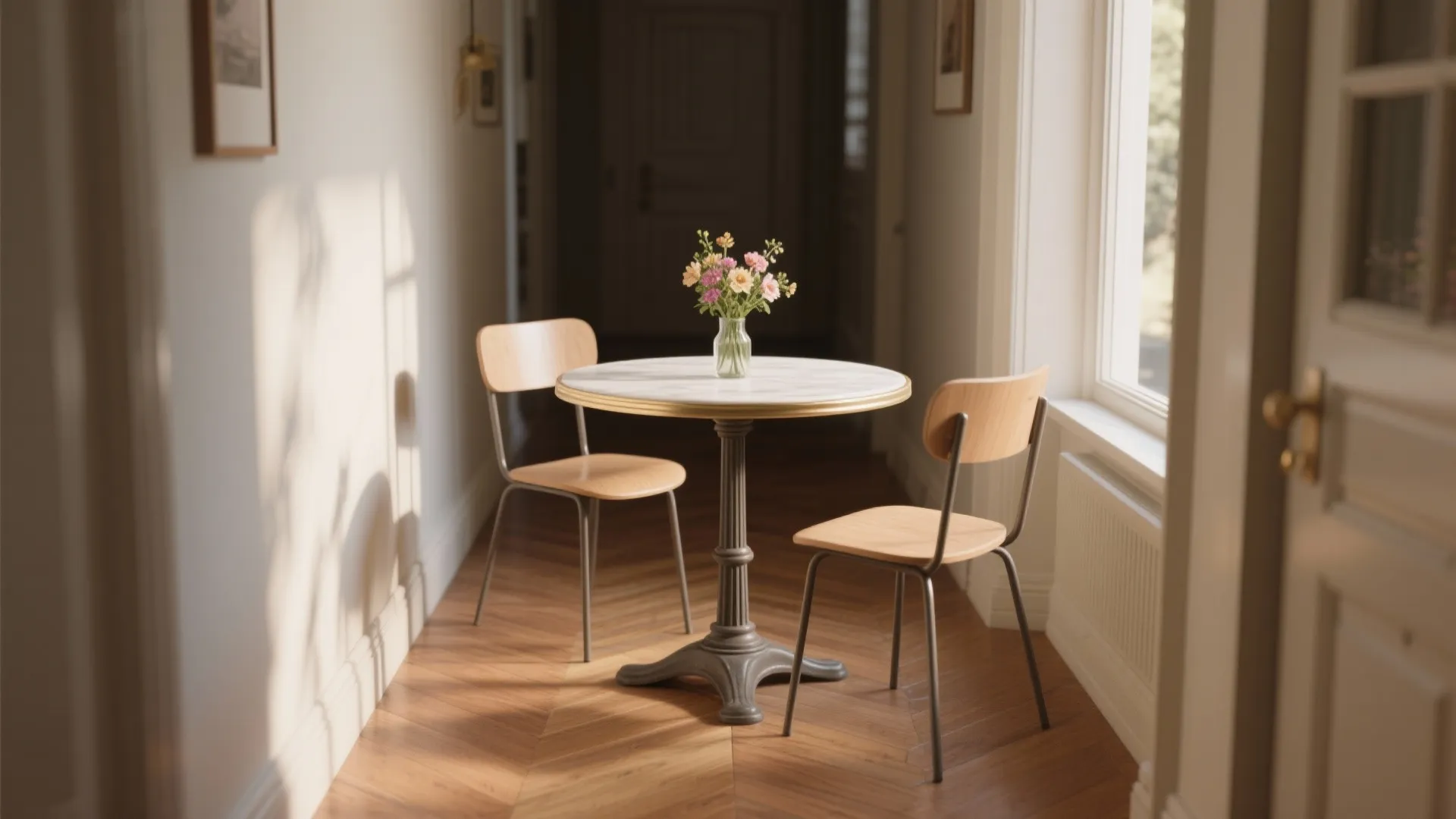 4. Round Bistro Set: Softer Edges, Easier Flow