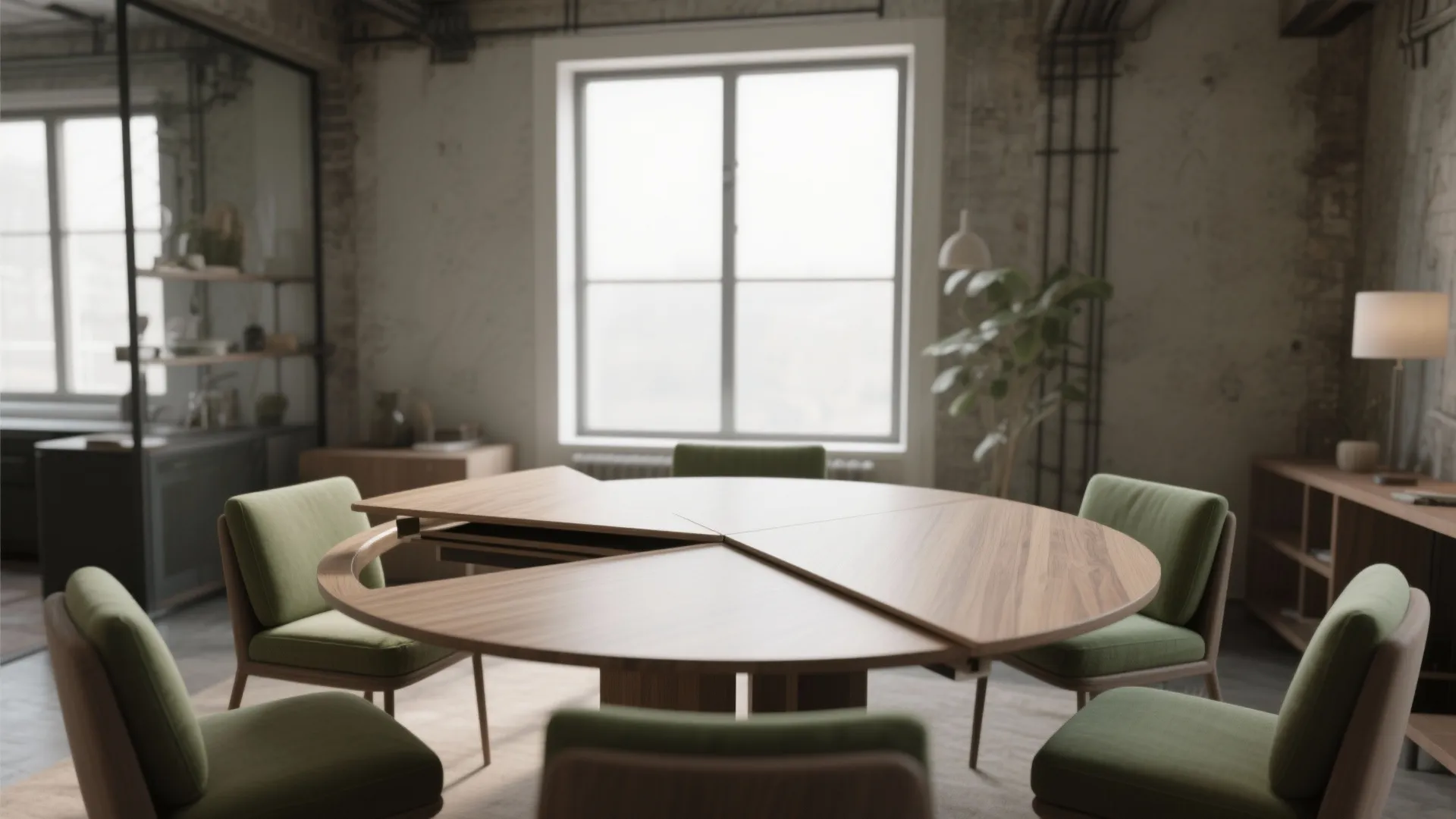 2. Round table with butterfly leaf