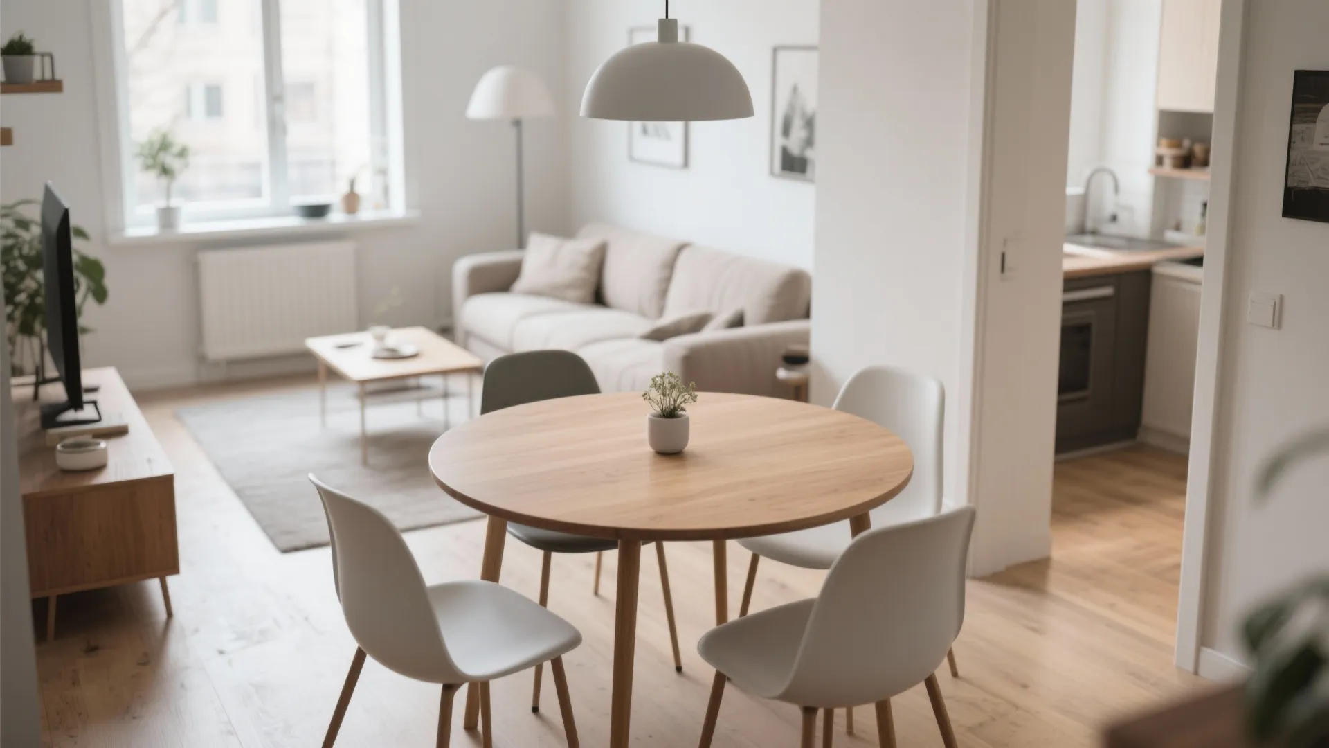 3. Compact Round Dining Tables