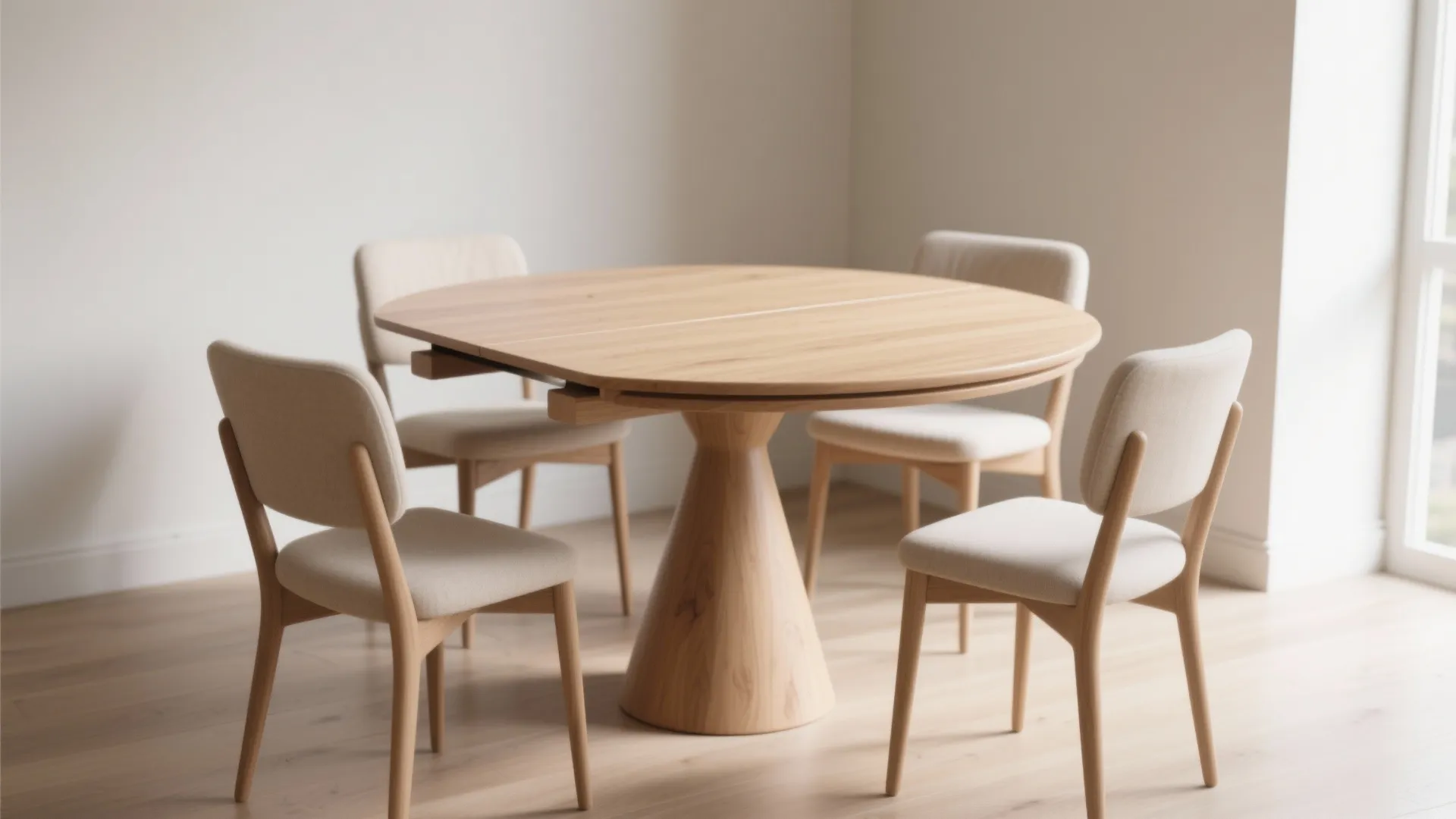 2. Round drop leaf for smooth traffic flow