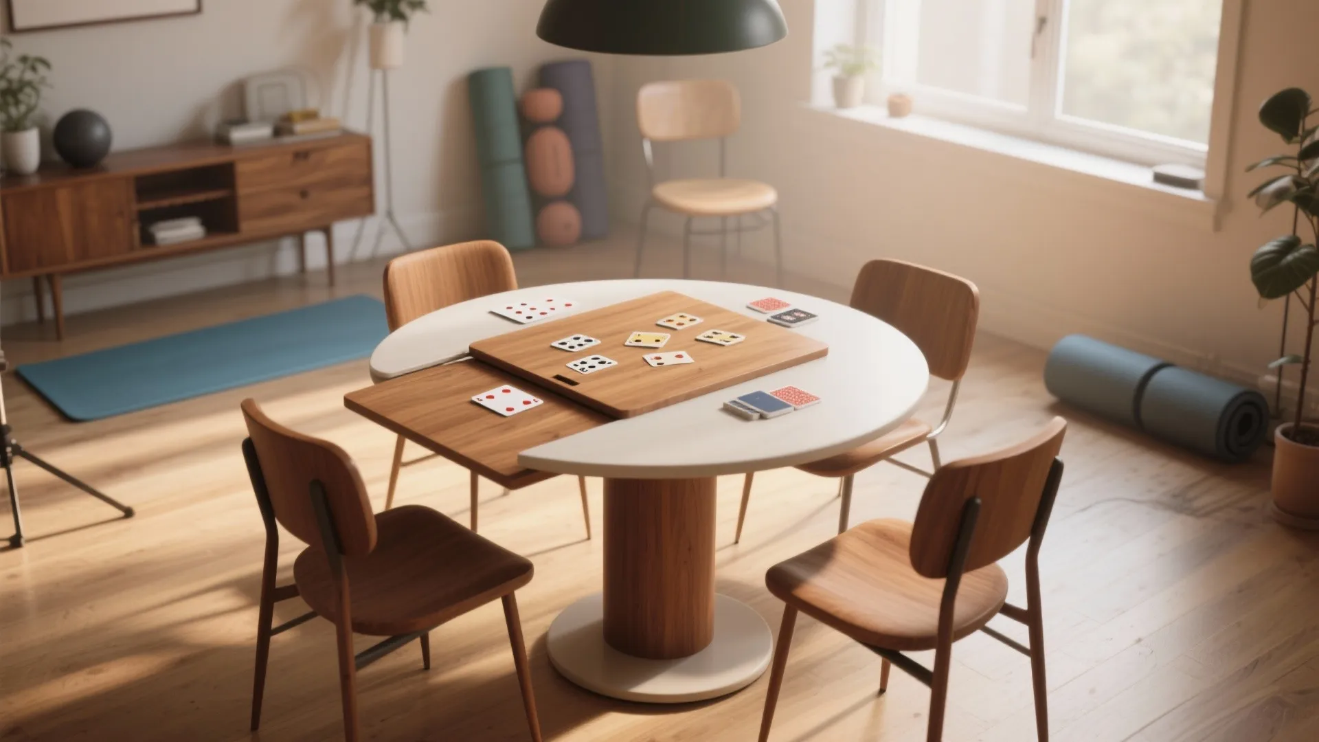 1. Classic round drop leaf for cozy dinners