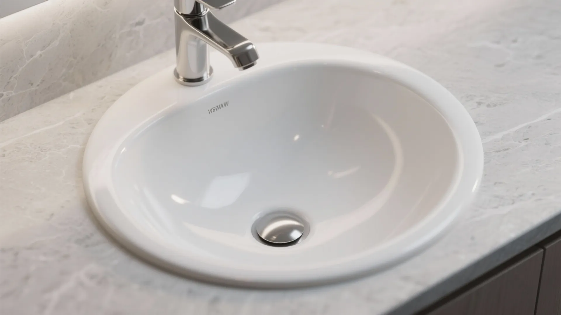 1. Minimalist Round Drop-In Sink
