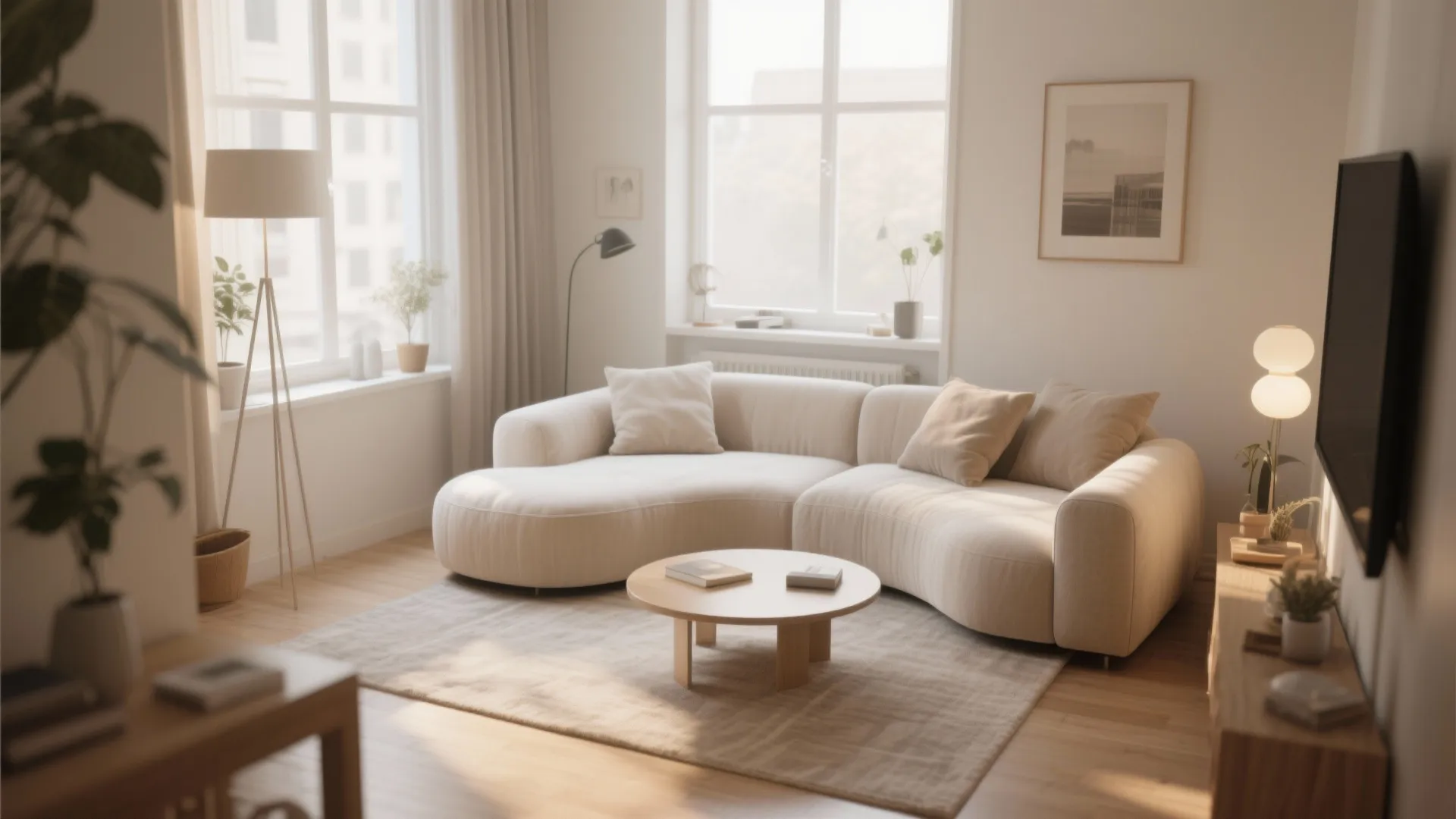 6. Round-Edge Sectional for Softer Lines