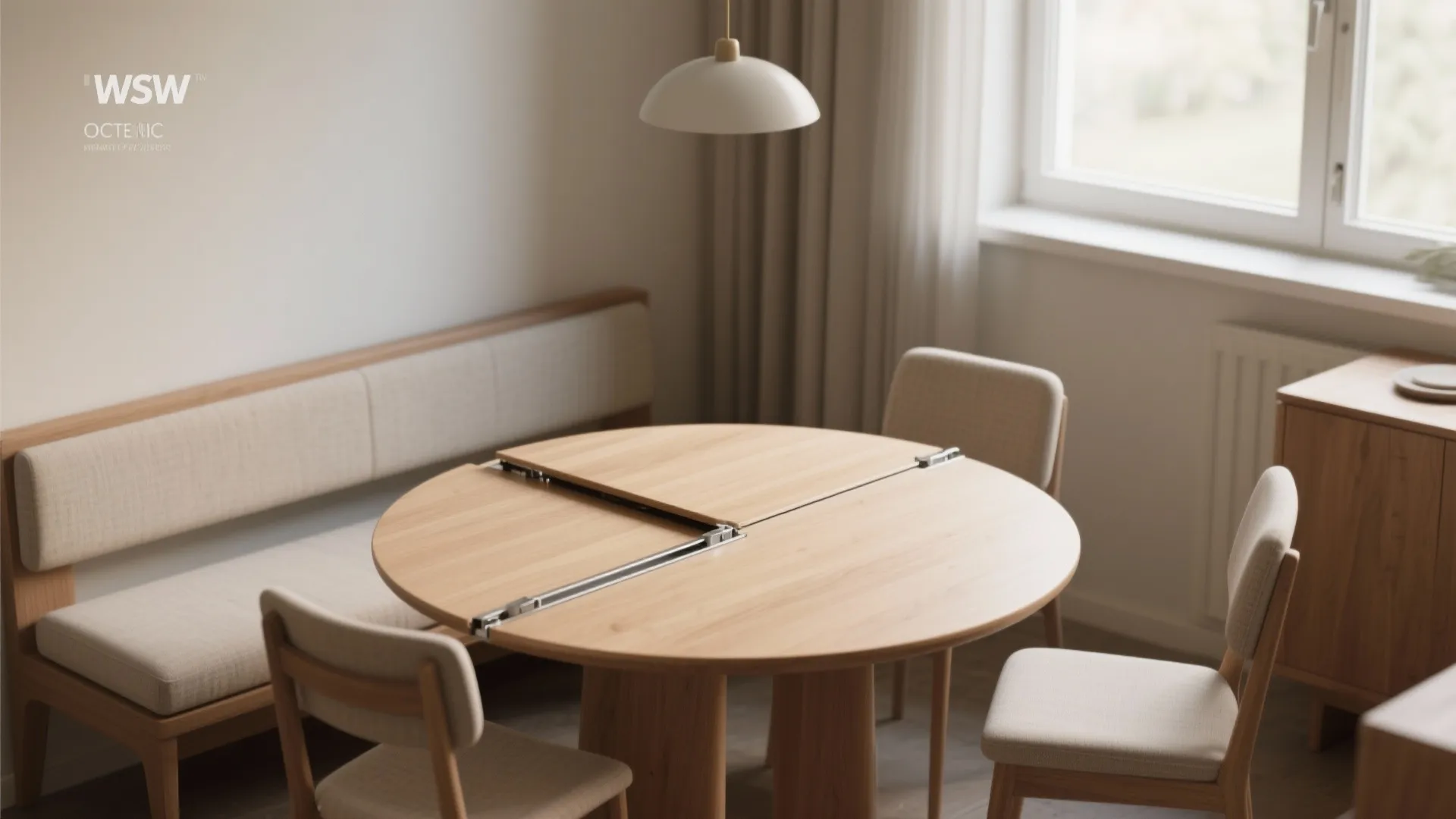 1. Round expanding table — more seats, less bulk