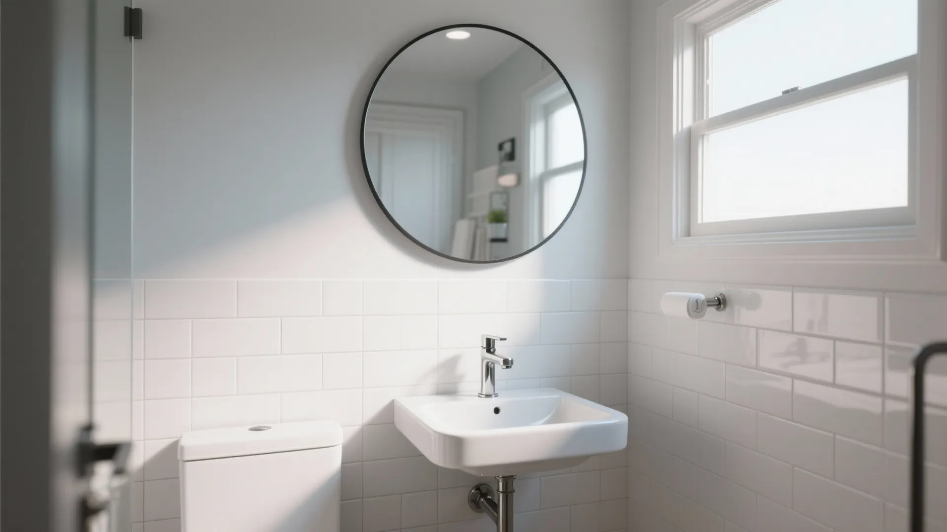 3. Round Floating Mirrors