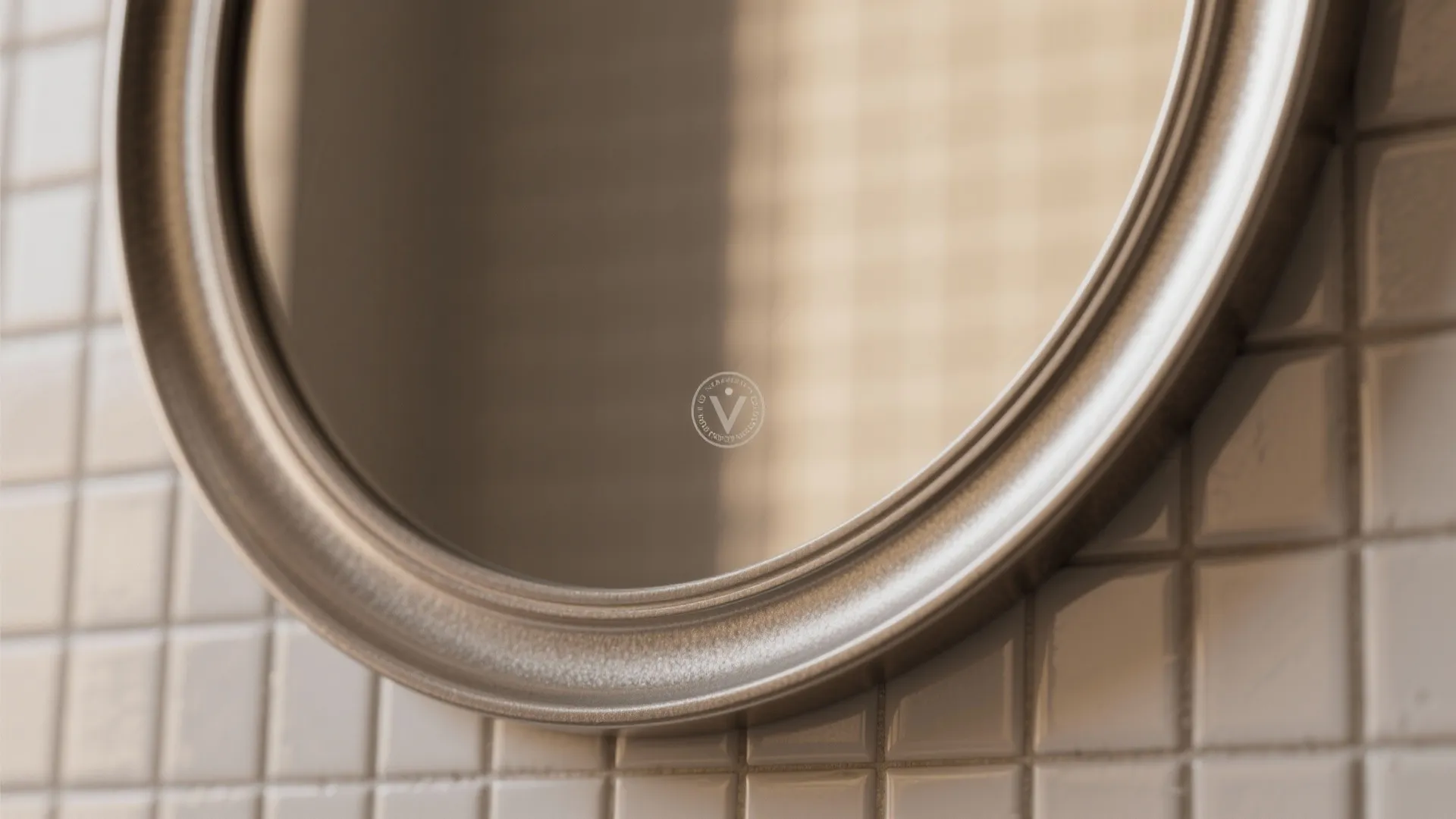 Round or Oval Mirror to Soften Hard Lines