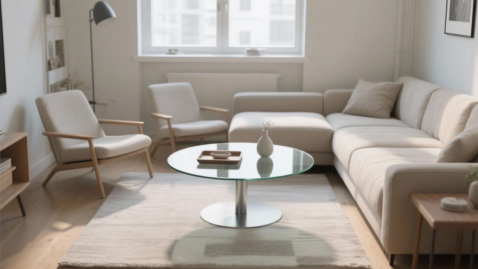 Round Glass Coffee Table for Small Spaces: Stylish & Space-Saving: 1 Minute to a Chic Small Space with the Right Coffee Table