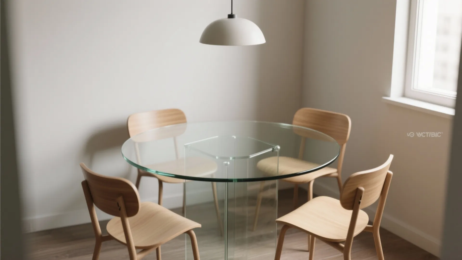 1. Round Glass Table for Circulation