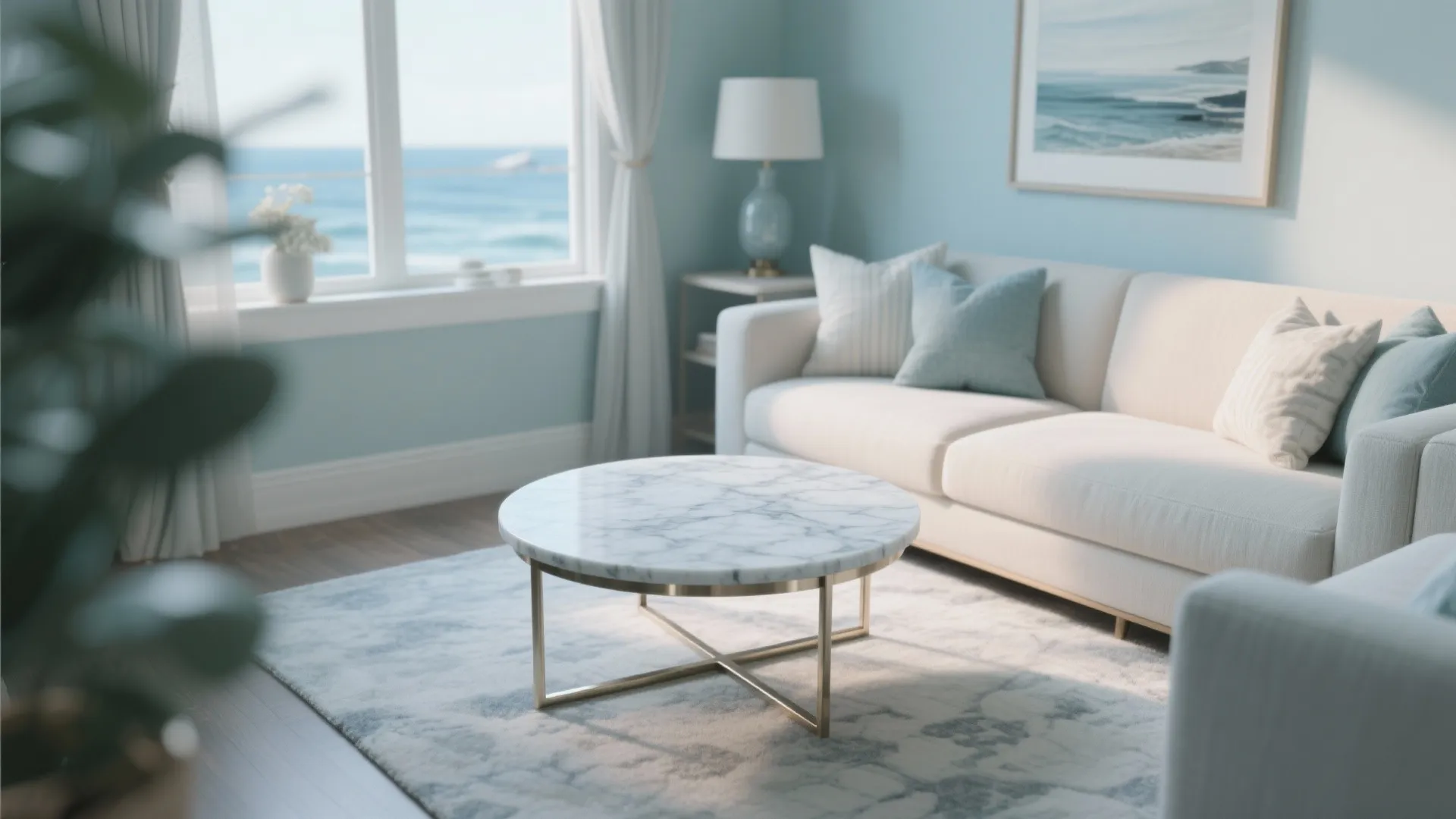 Round Marble Corner Table