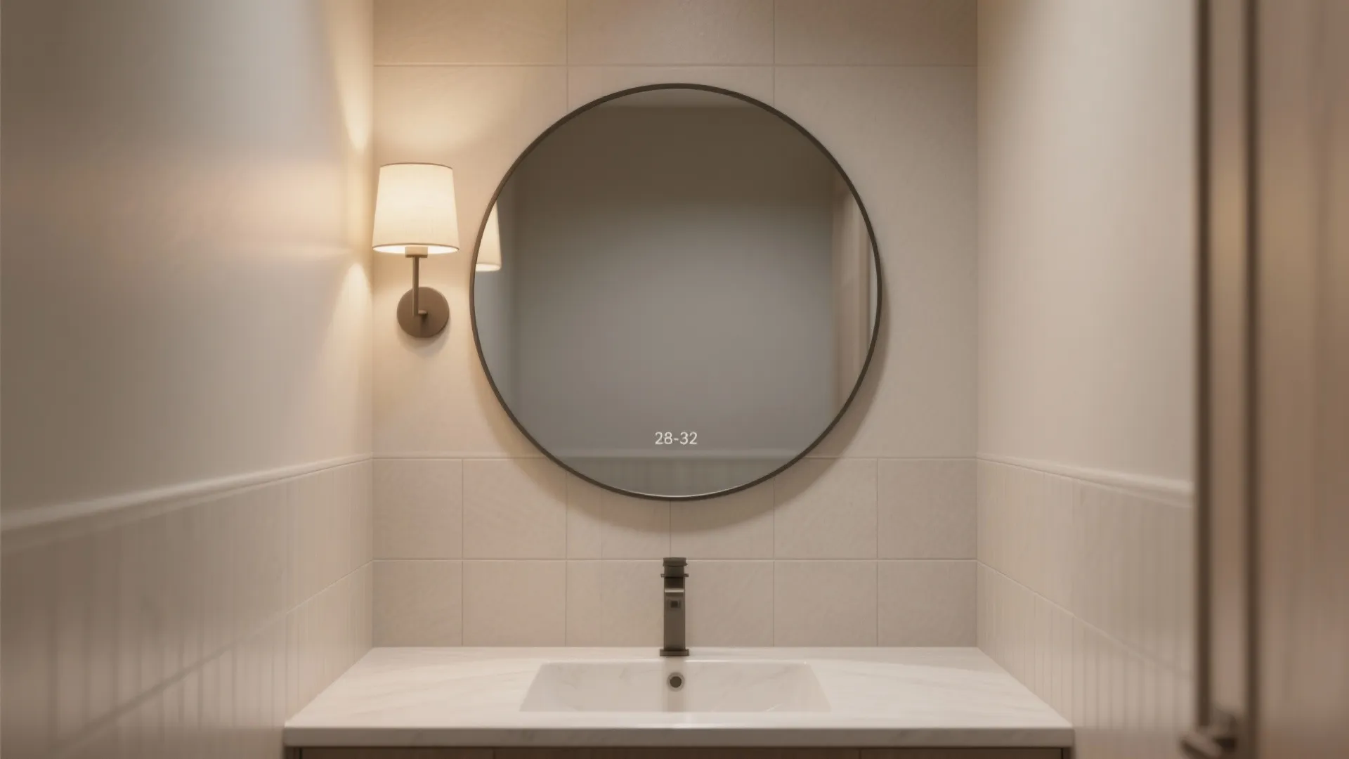 4) Round Mirrors for Softer Lines and Better Balance