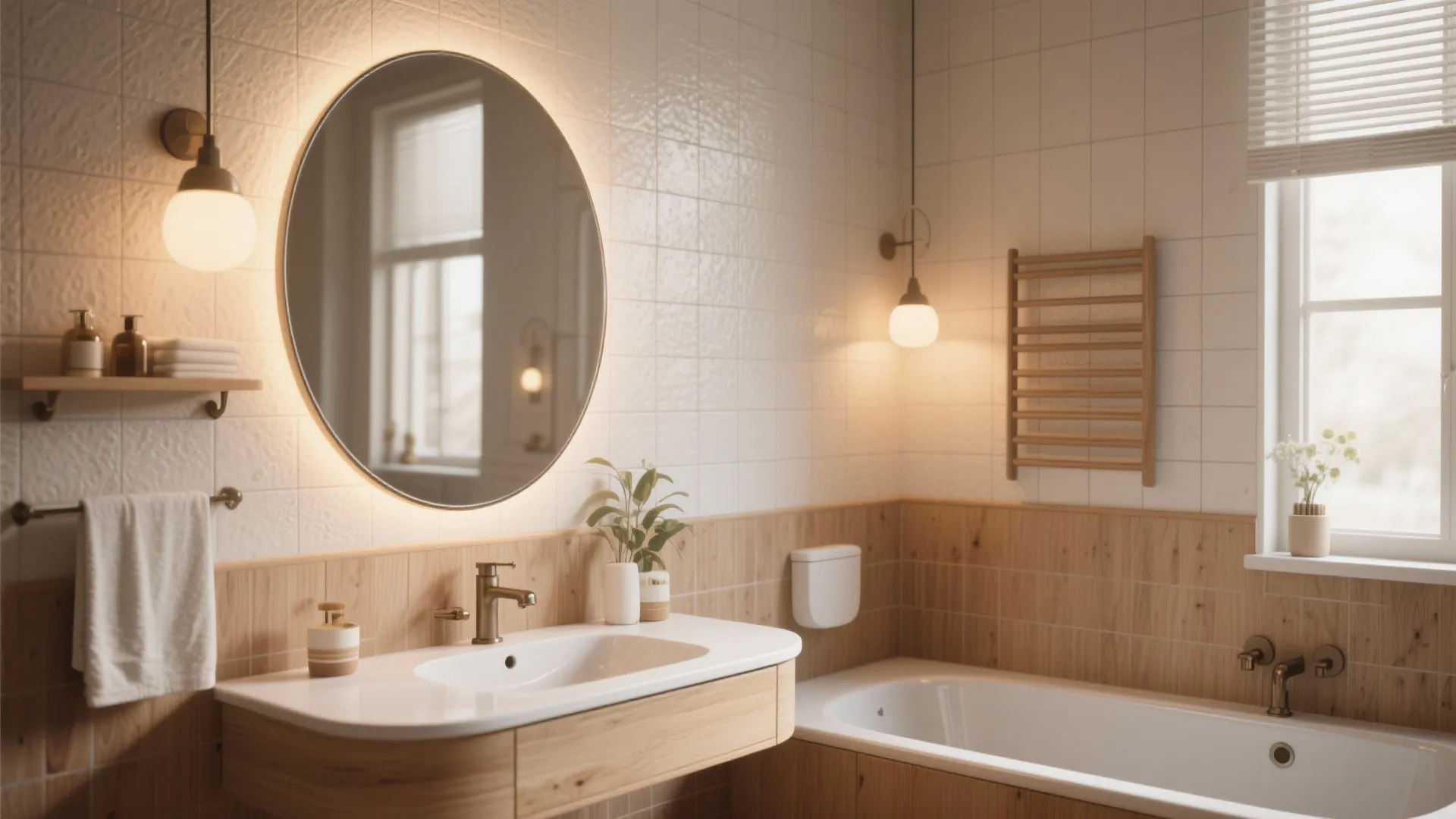 Round Mirrors for Soft Elegance