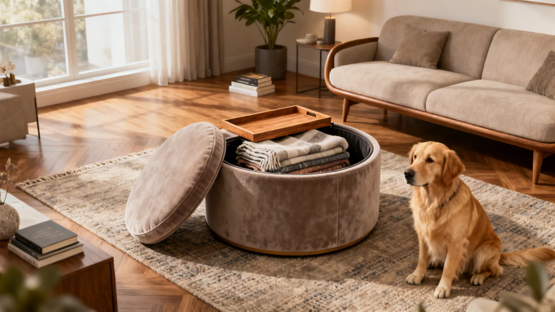 5 Creative Ideas for Round Ottomans with Storage