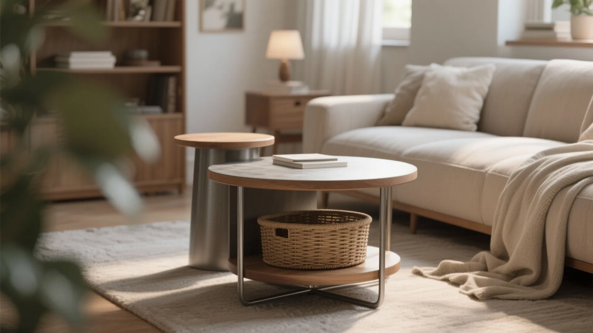 Round or oval table for better flow