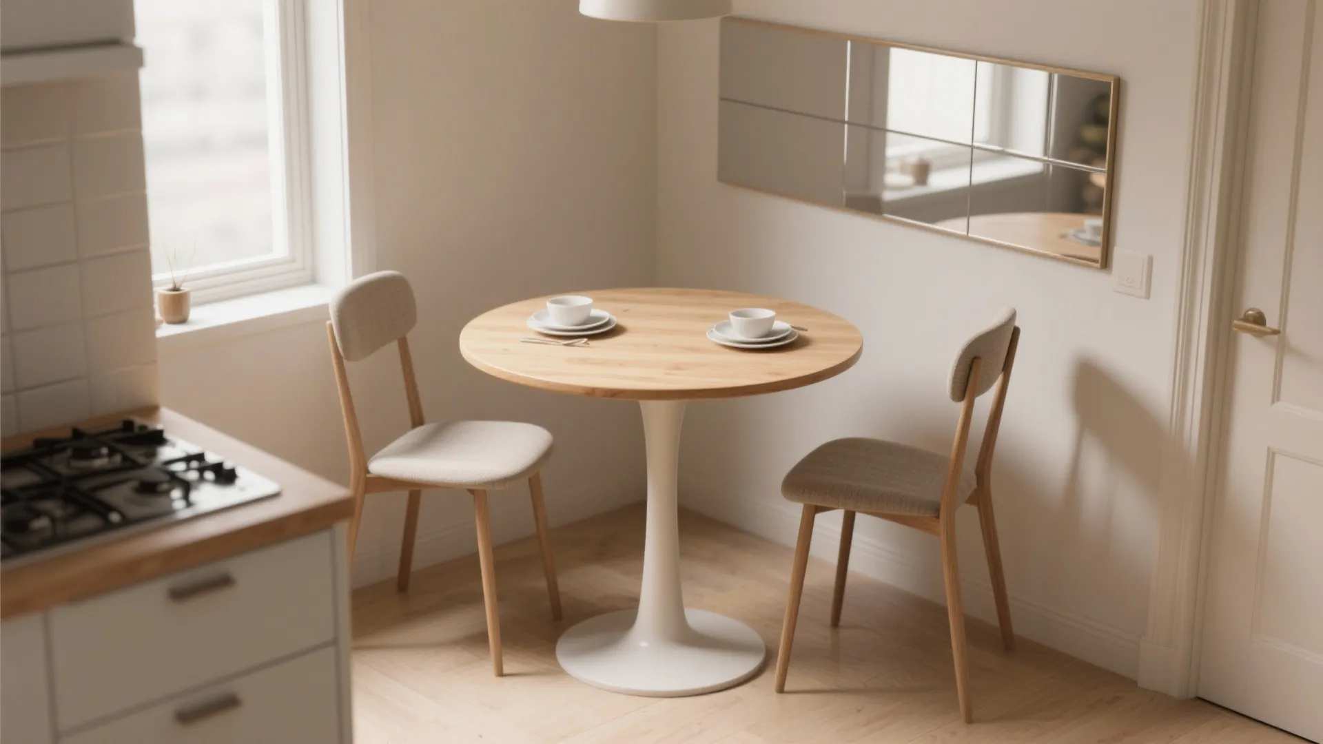 2. Small round pedestal table