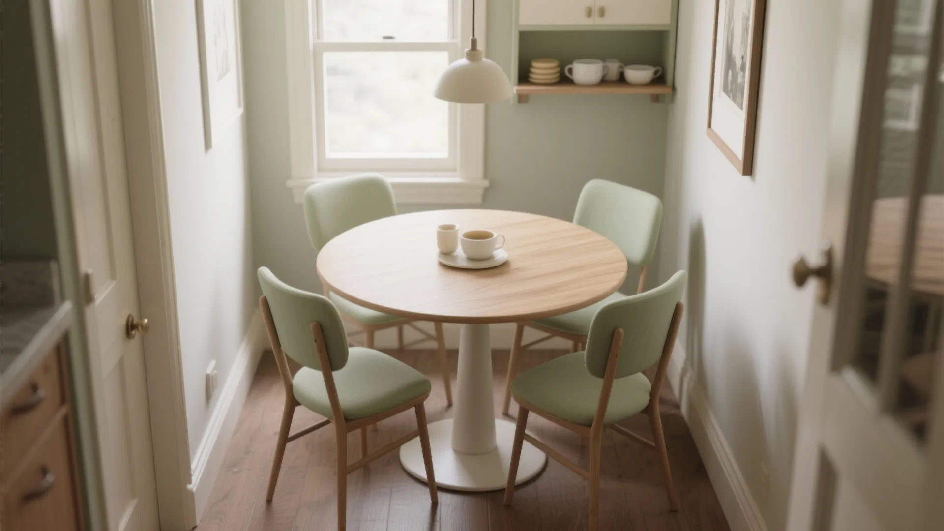 4. Round pedestal table for better flow