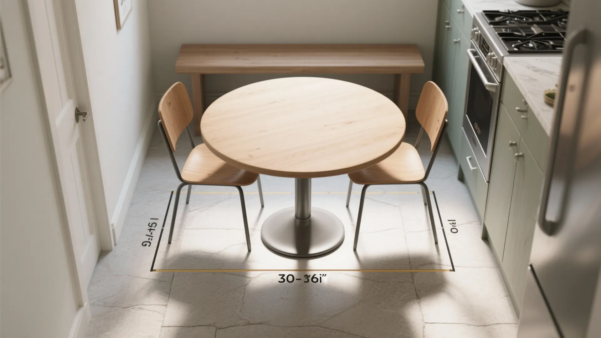 3. Round pedestal tables for flow