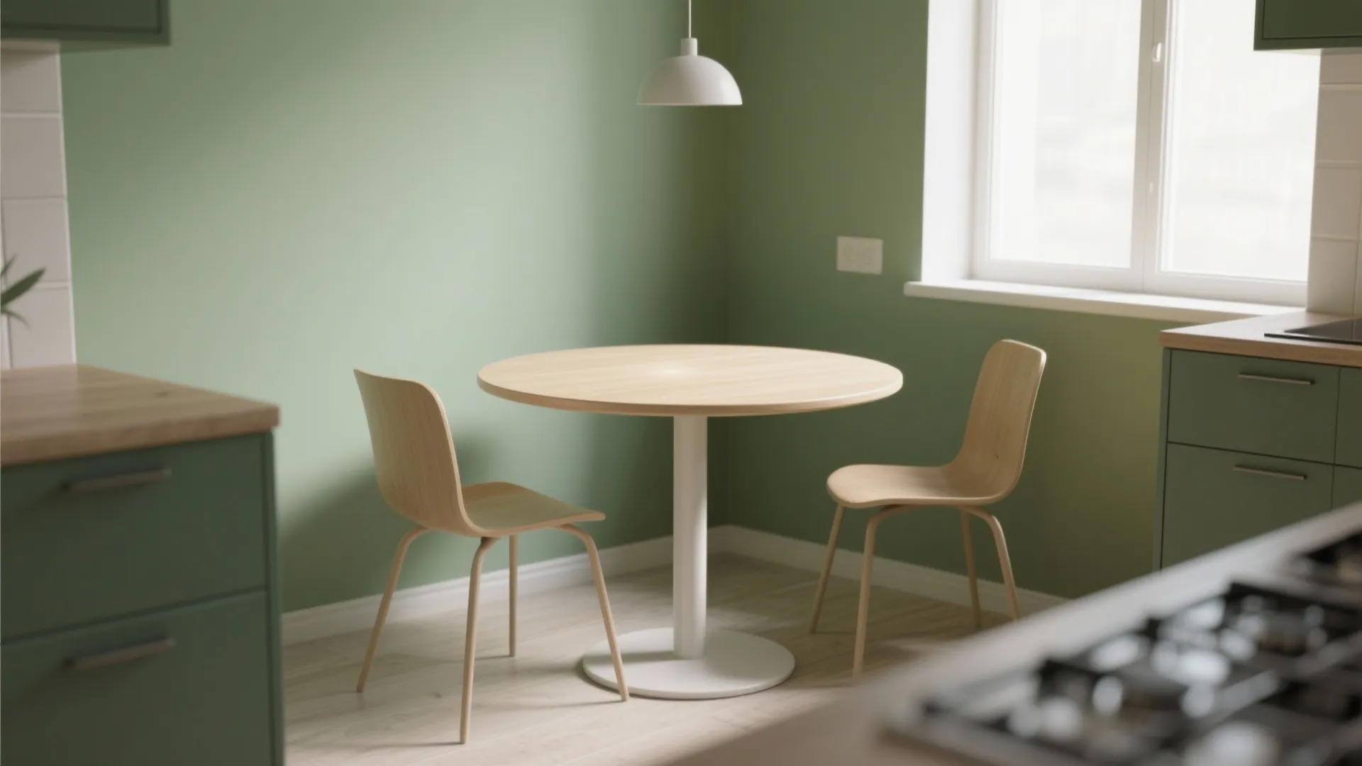 4. Round pedestal table for tight circles