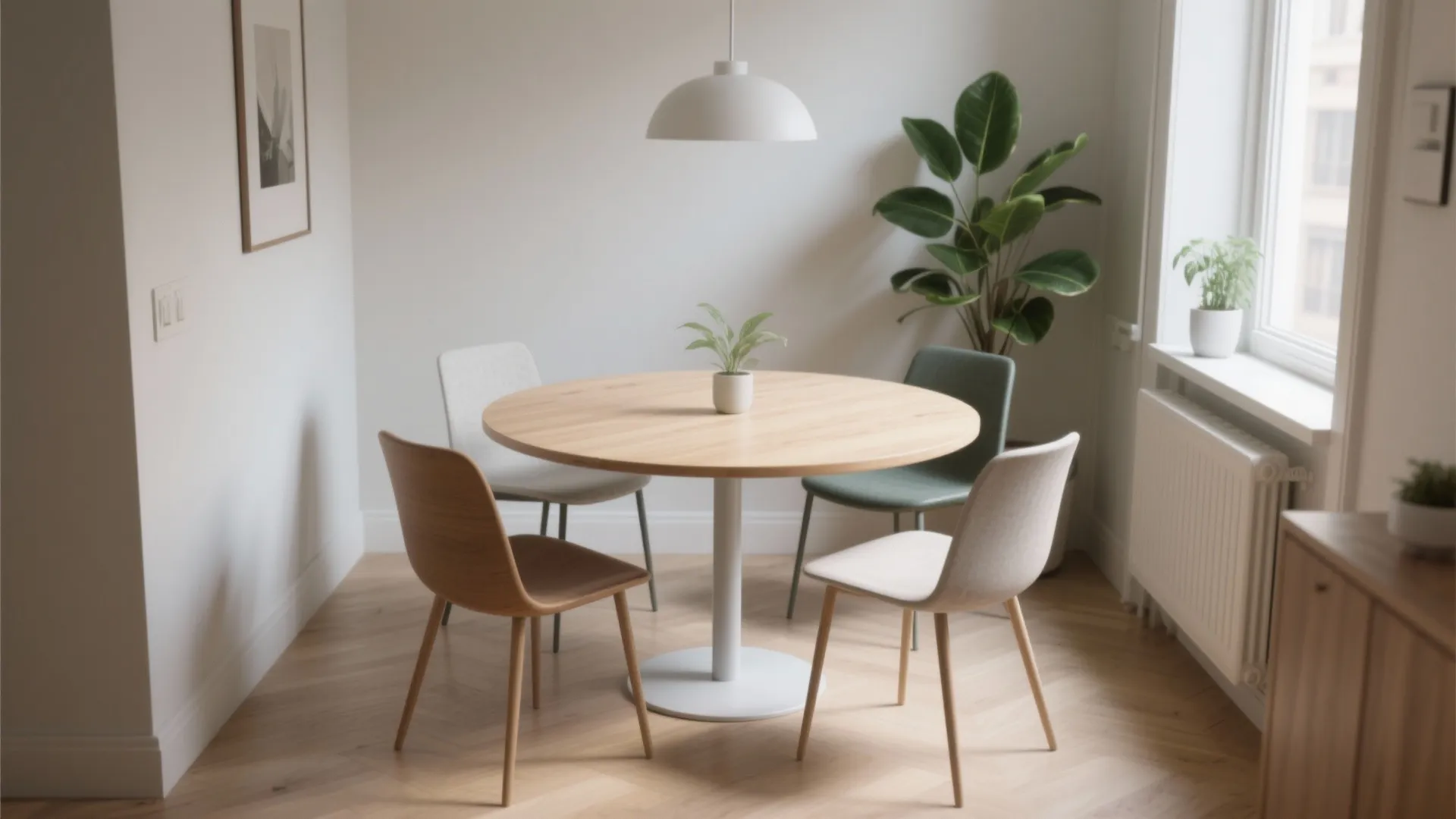 2. Round Pedestal Tables for Better Flow