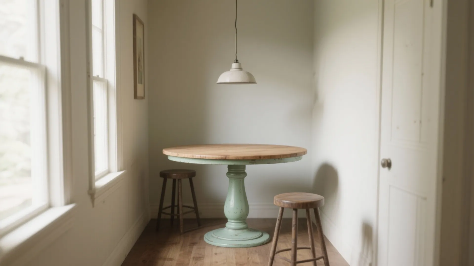 4. Round pedestal table for better flow