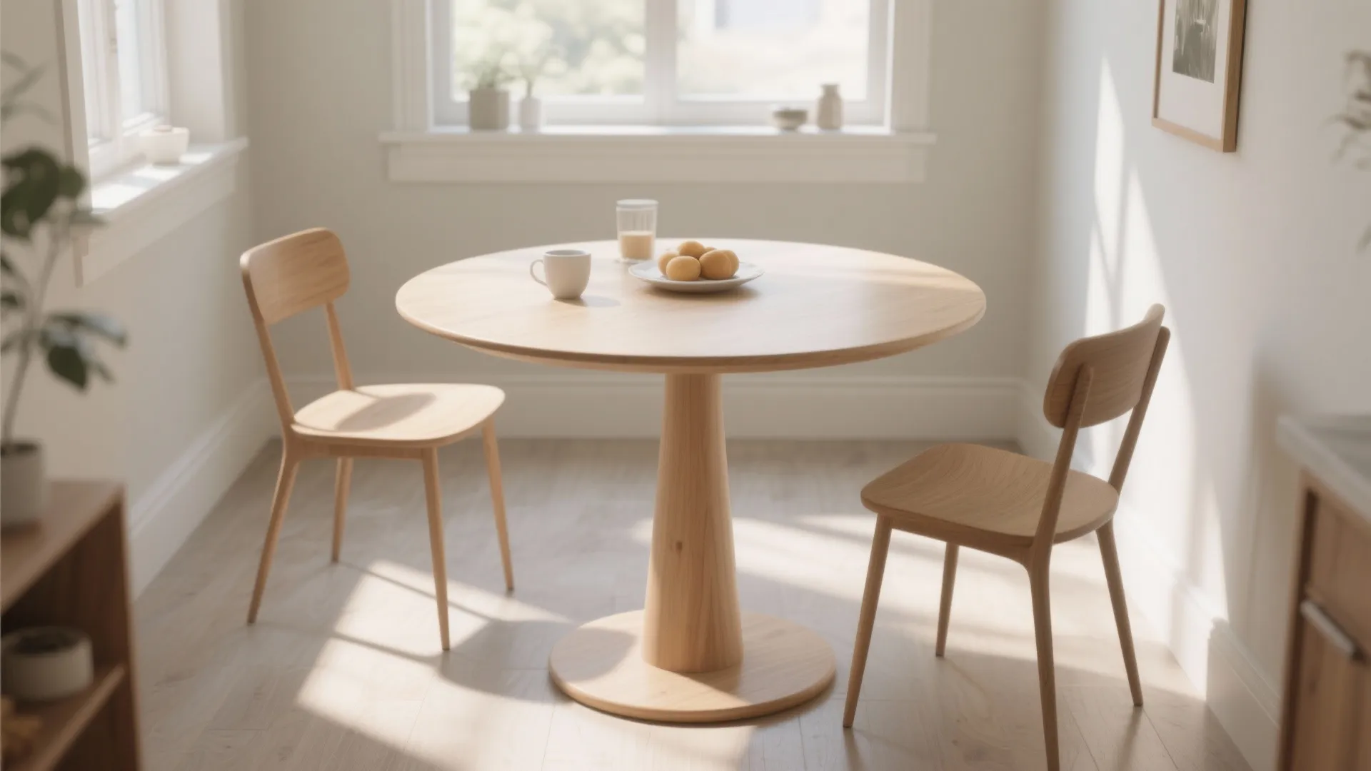 Round Pedestal Table to Keep Flow