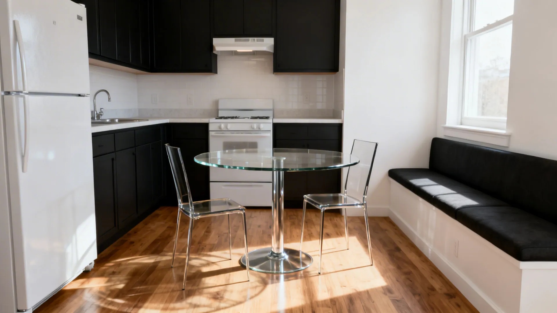 2) Round Pedestal Glass Table to Improve Flow