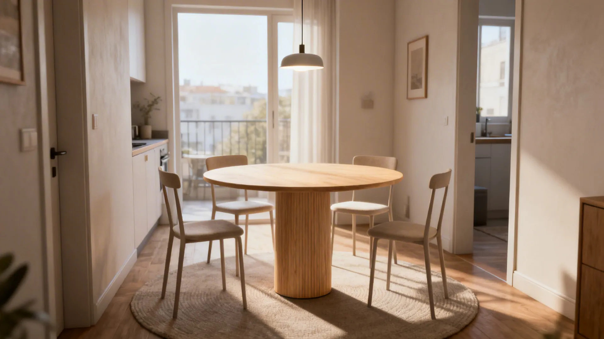 3. Round pedestal table