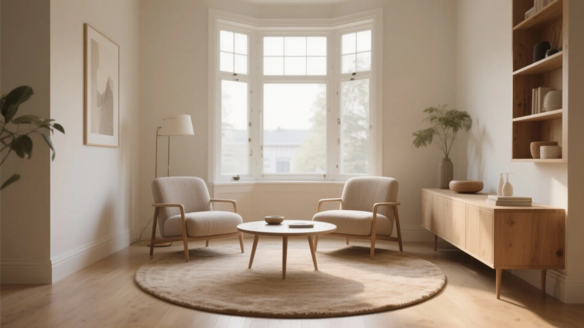 Round Rugs to Soften Tight Corners