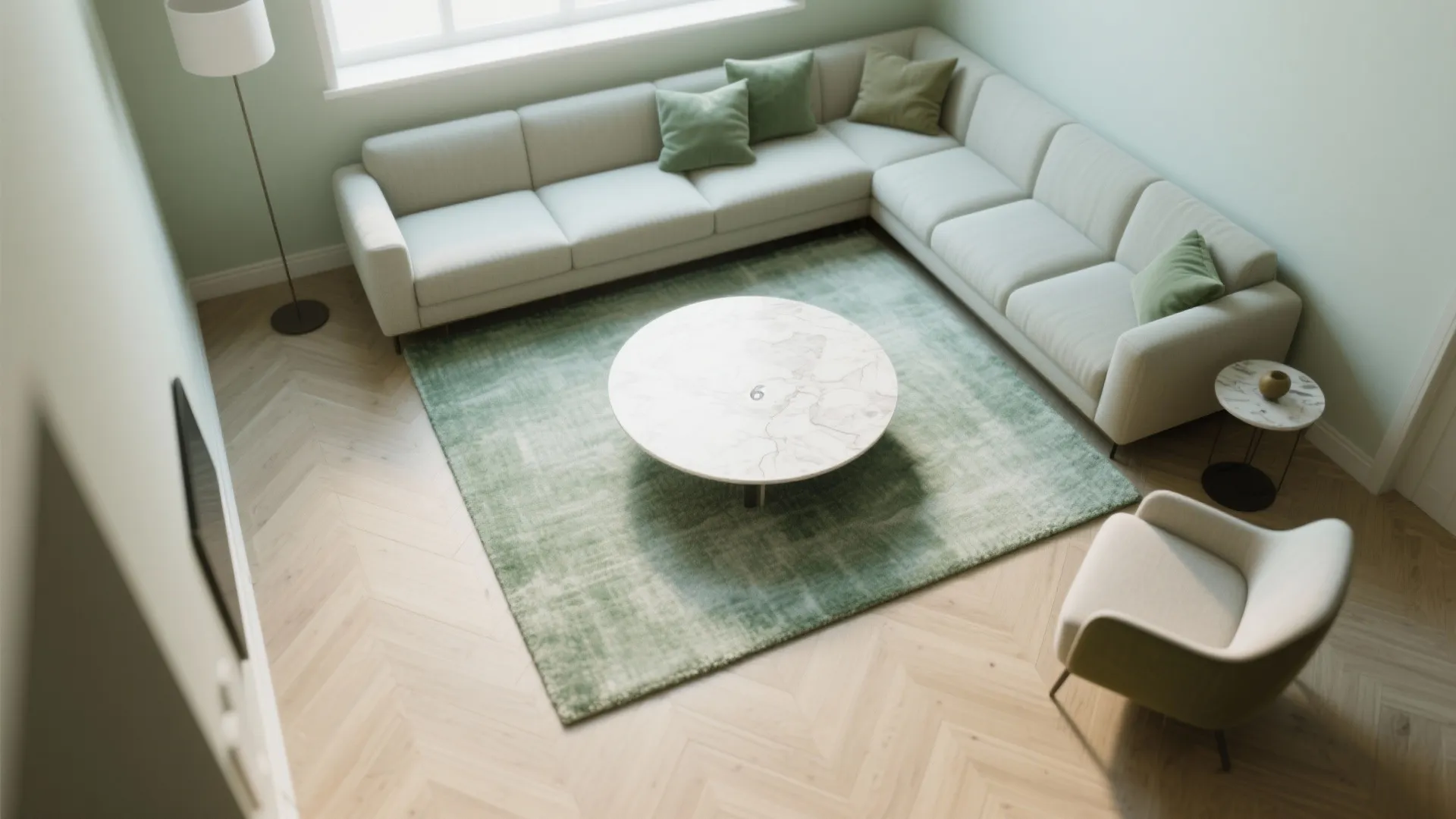 3. Try a Round Rug to Soften Angles