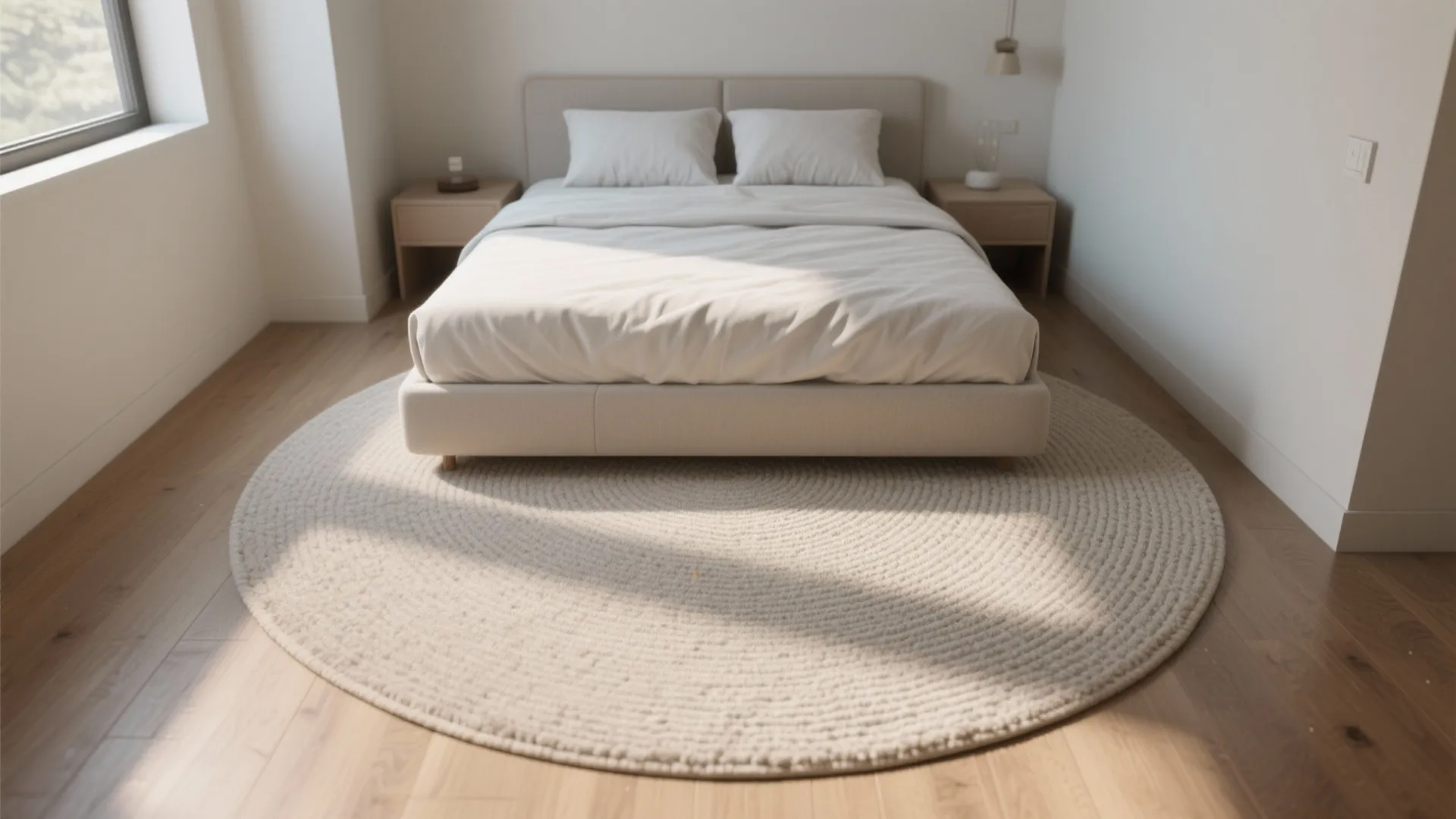 4. Round rugs for an unexpected twist