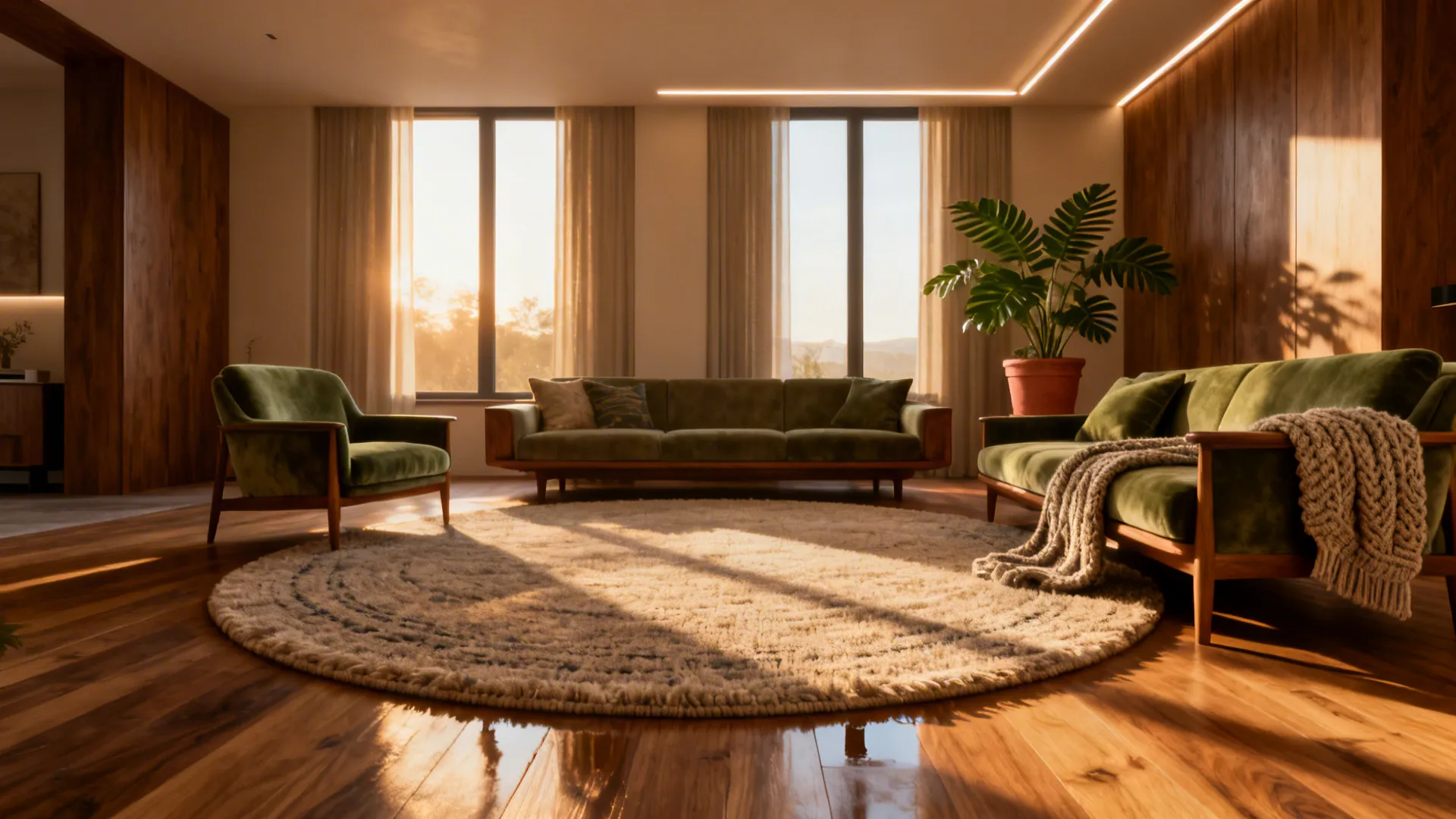 Round Area Rugs: 5 Living Room Ideas