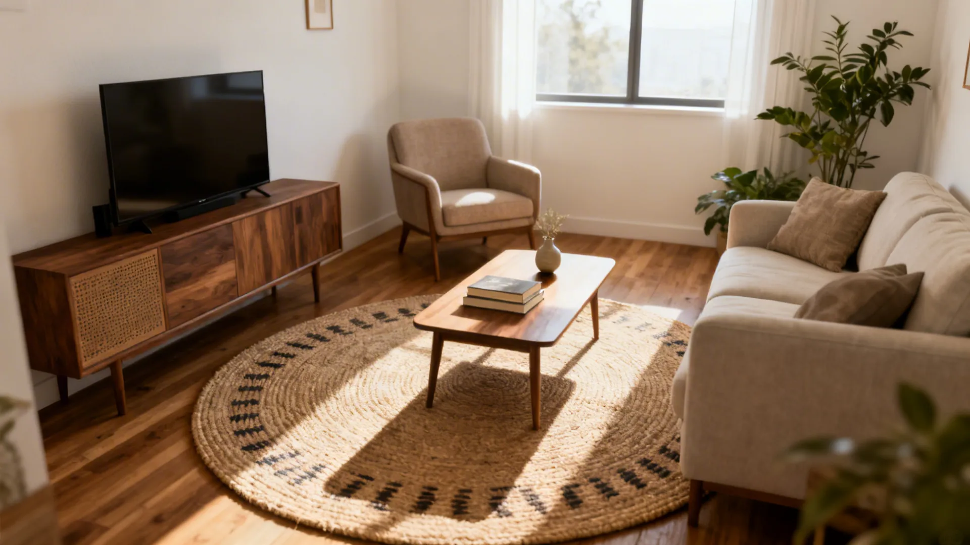 5 Smart Ways to Place a Round Rug: Creative, practical ideas from a seasoned interior designer for placing a round rug in small and large living rooms