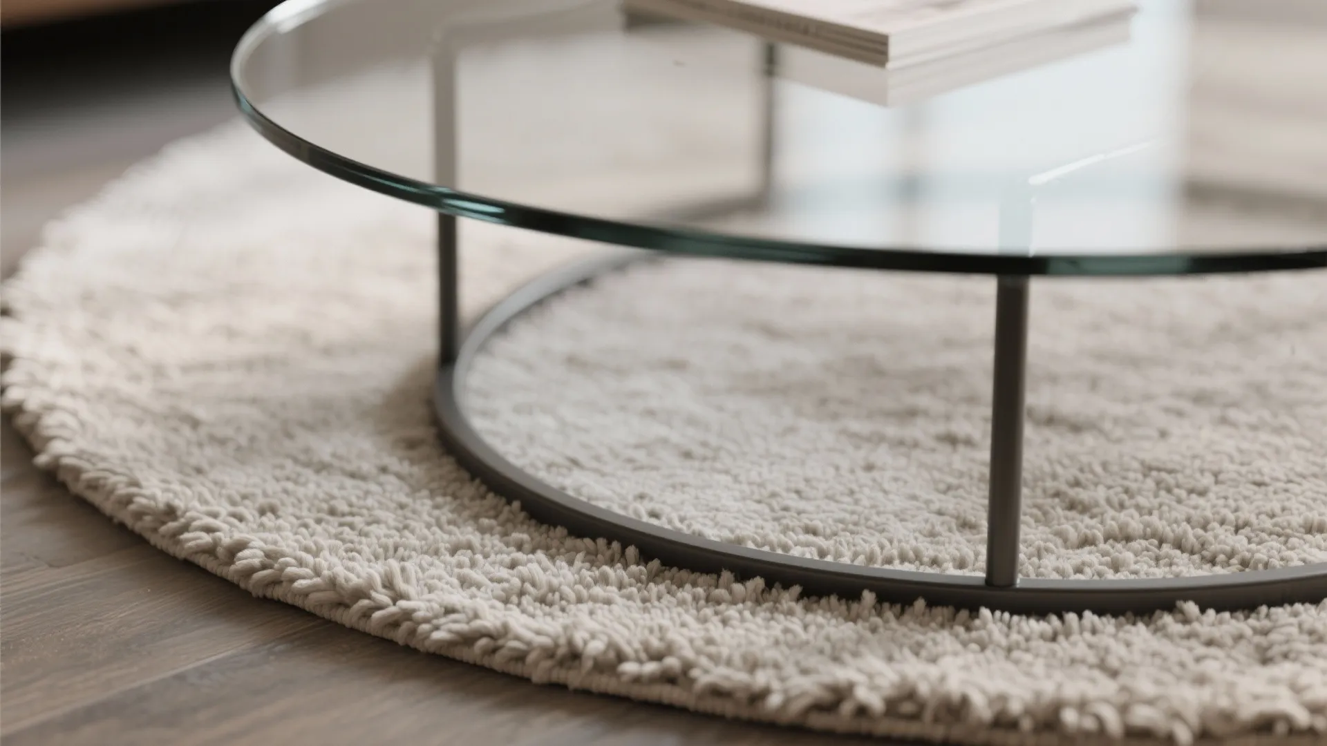 Use a Small Rug as a Coffee Table “Halo”