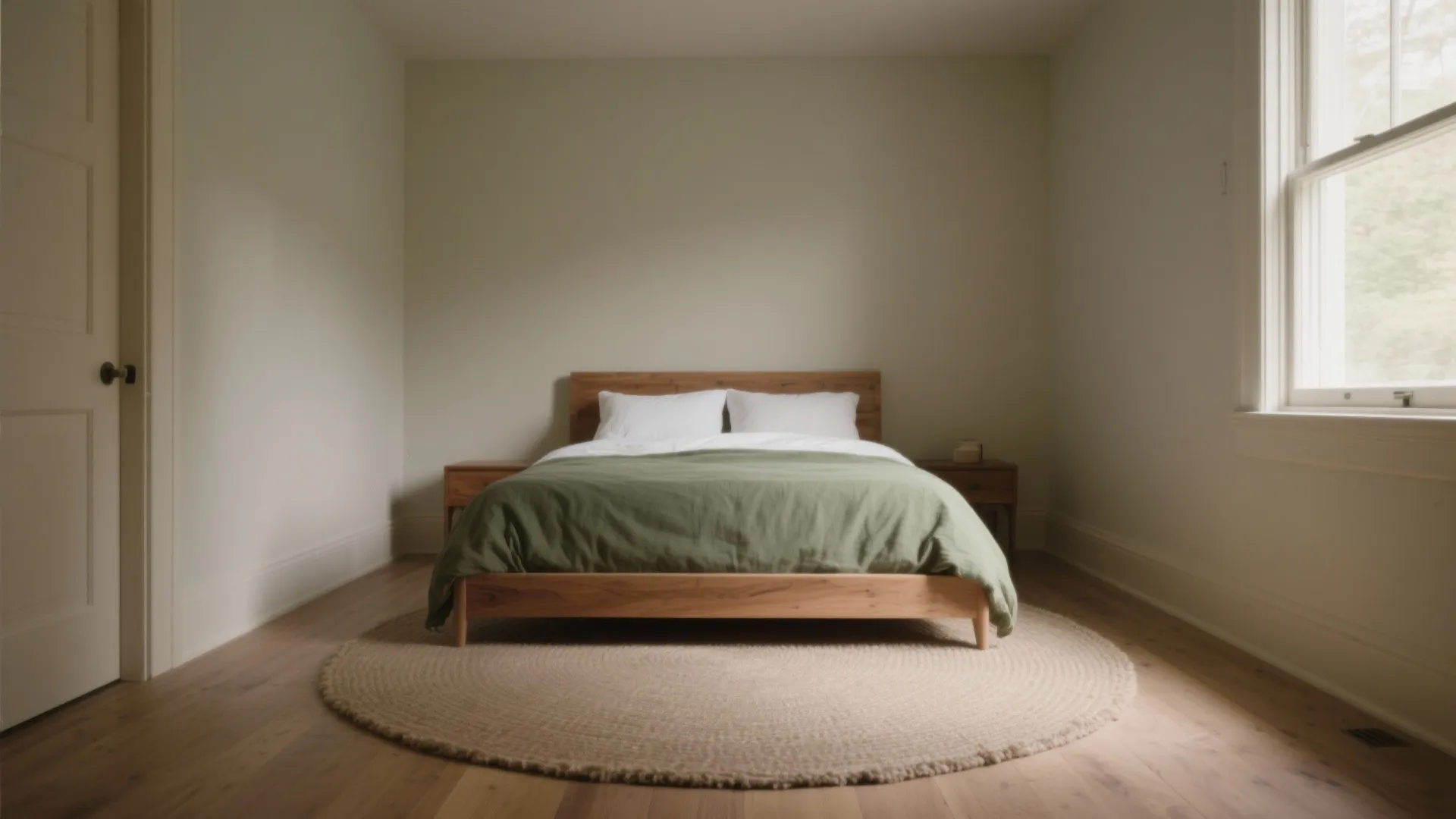 Round Rug to Soften a Boxy Room