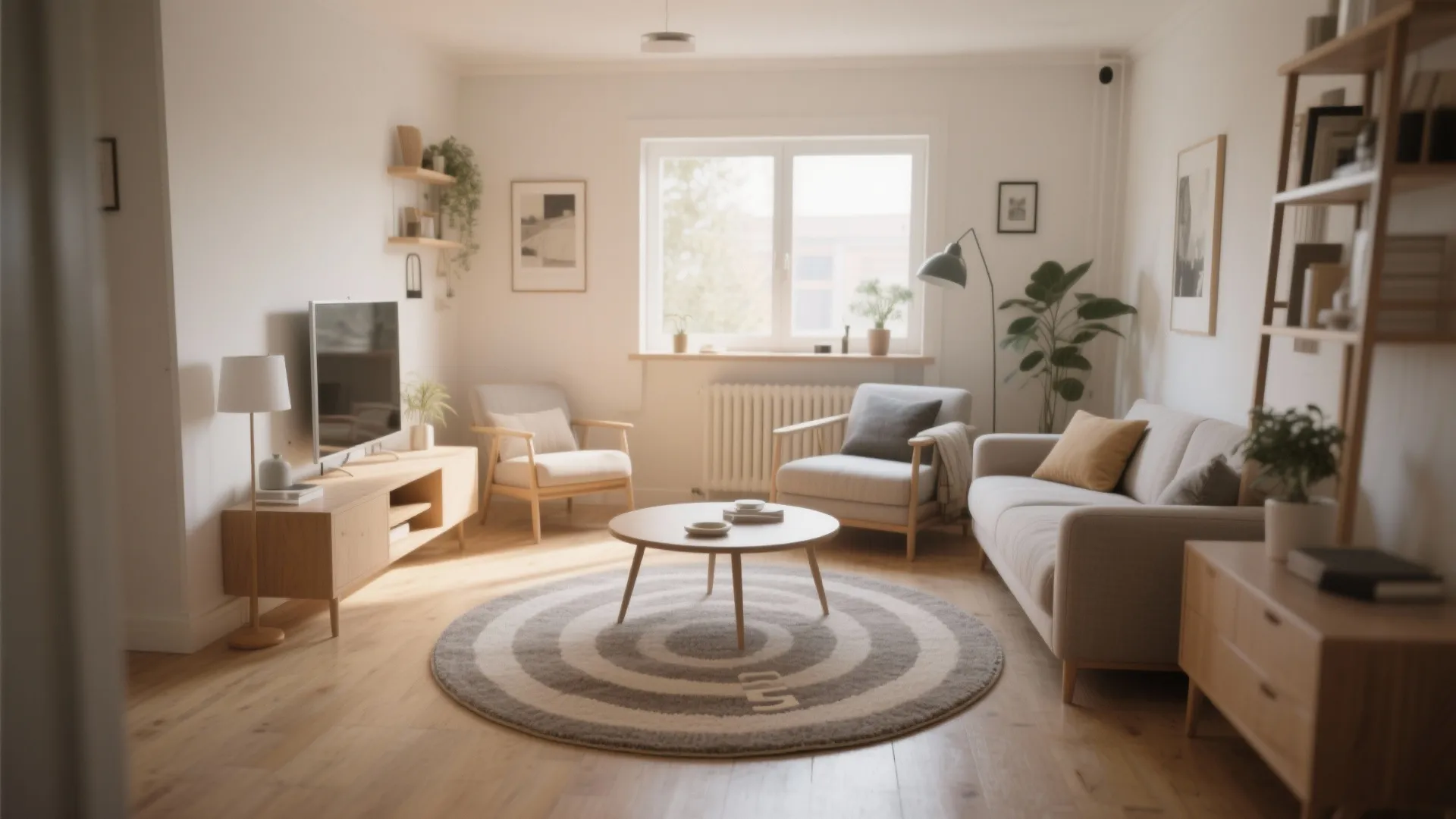 3. Round Rugs to Soften Angles