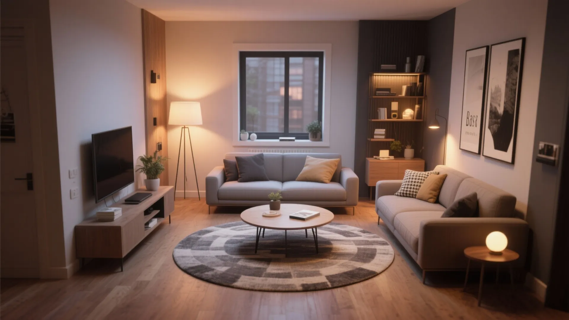 Round Rugs to Break Angles