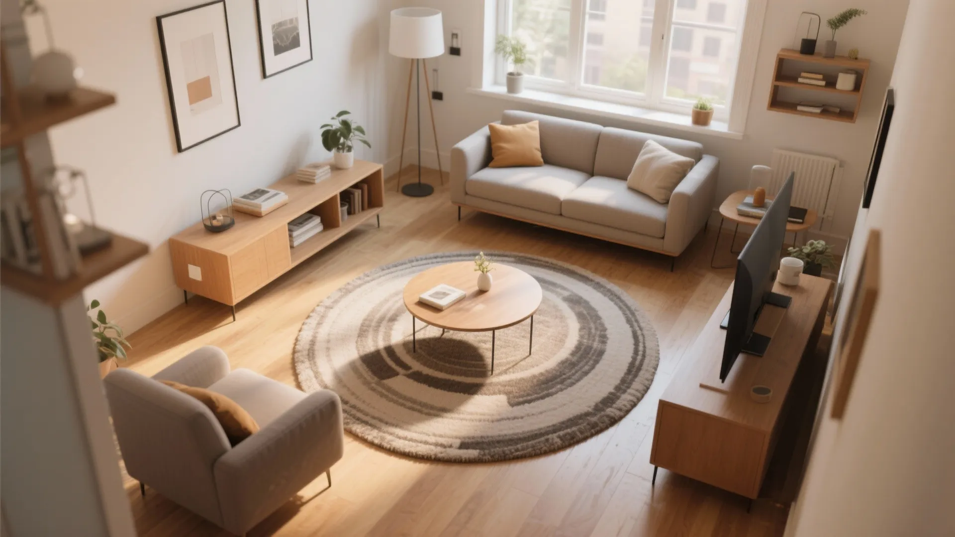 Round Rugs for Softening Corners