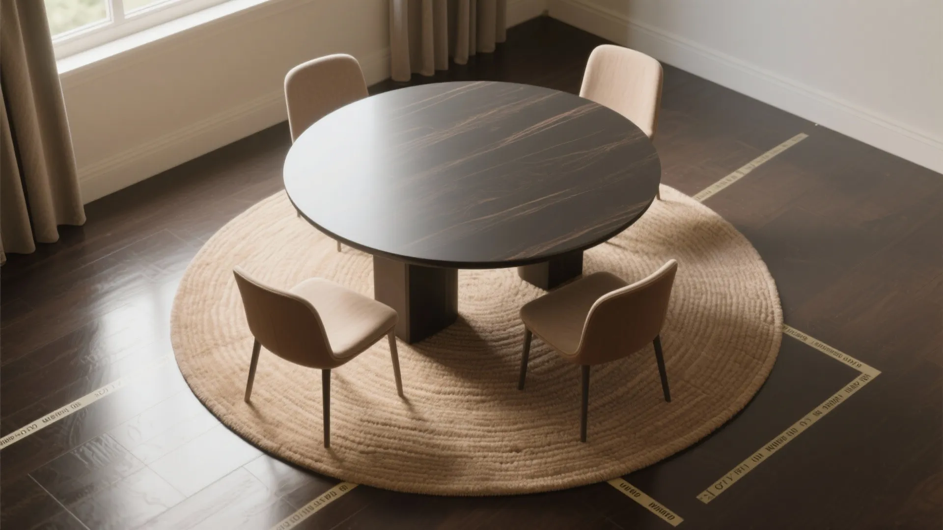 3. Round Accent Rug to Soften Angles