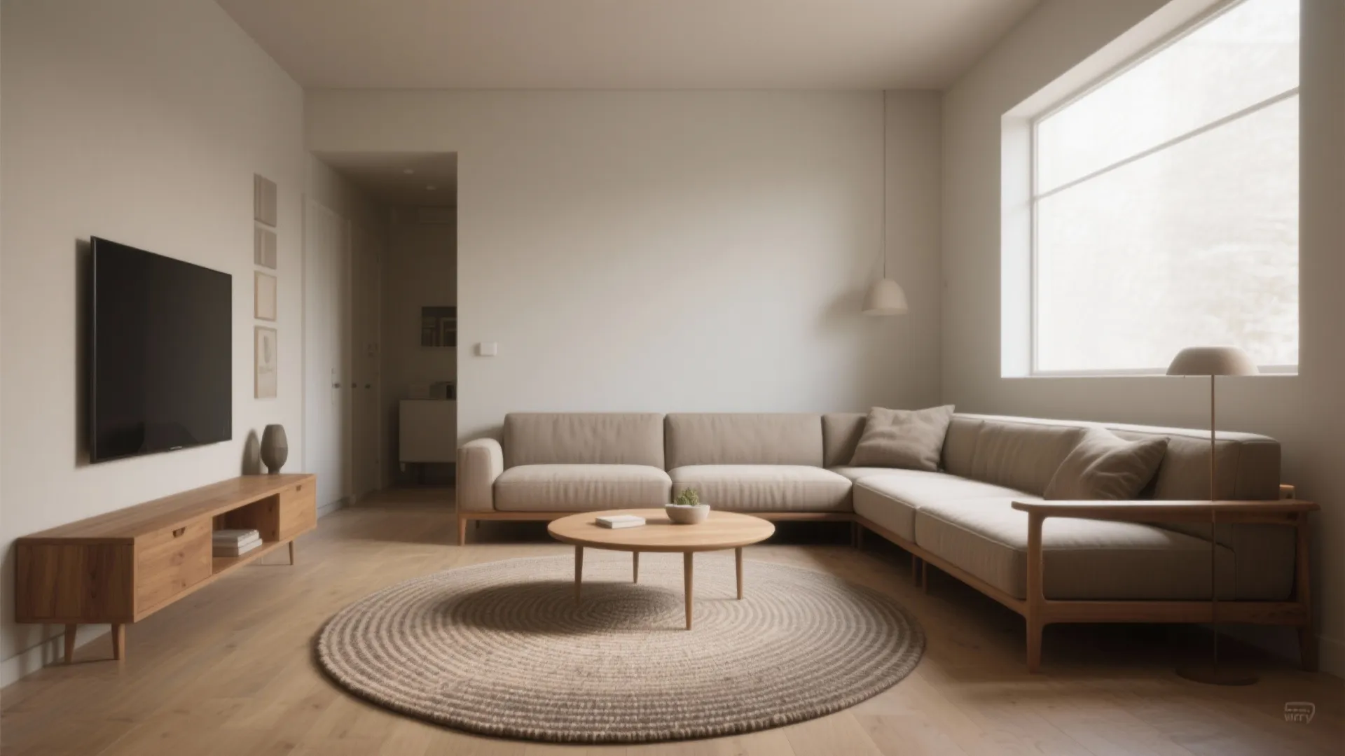 4. Round rugs for soft zoning and flexible layouts