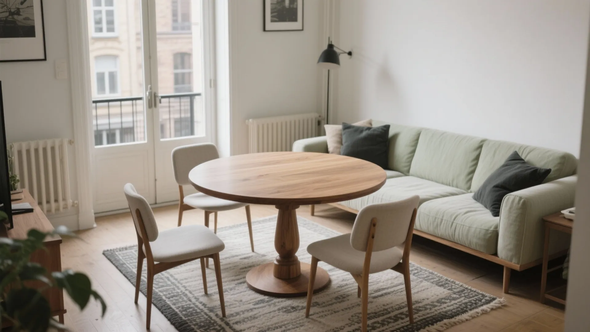 Round Table Near the Sofa Corner