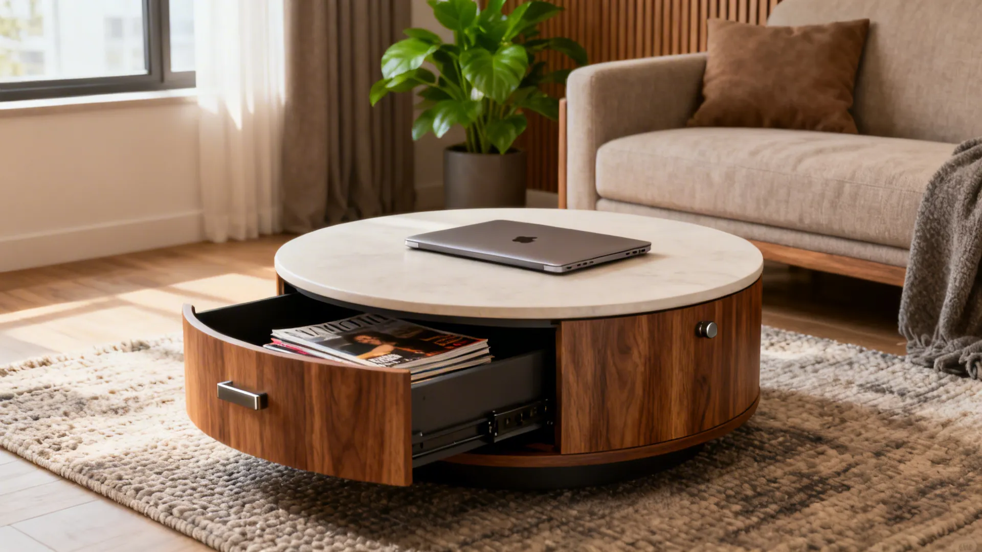 5 Round Living Room Table Ideas with Storage