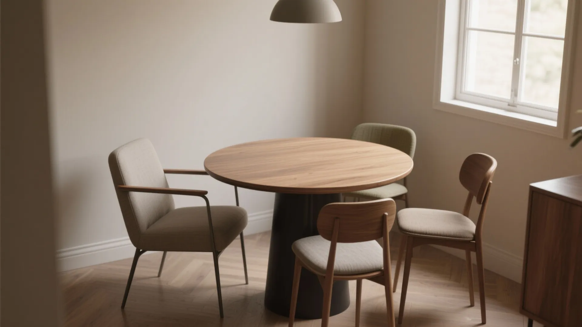 1. Choose a round or oval table