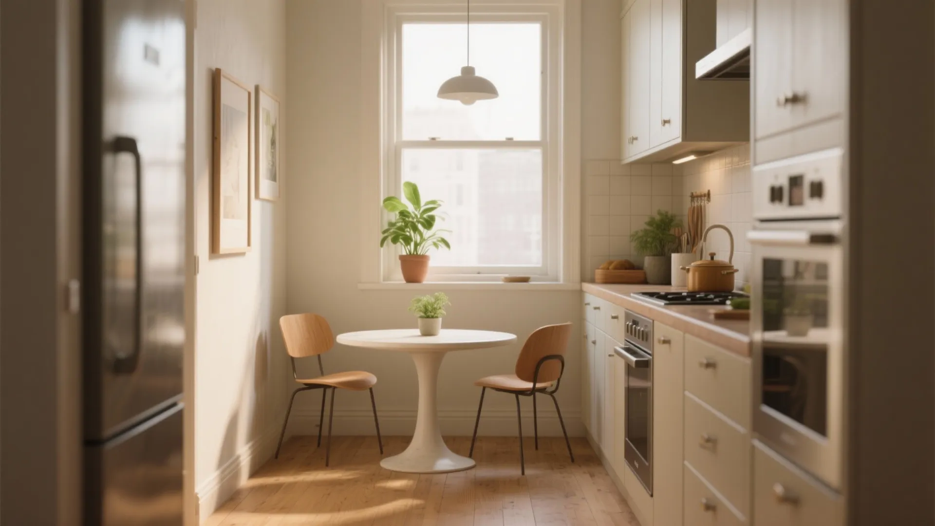 2. Round pedestal tables (or small round tables)