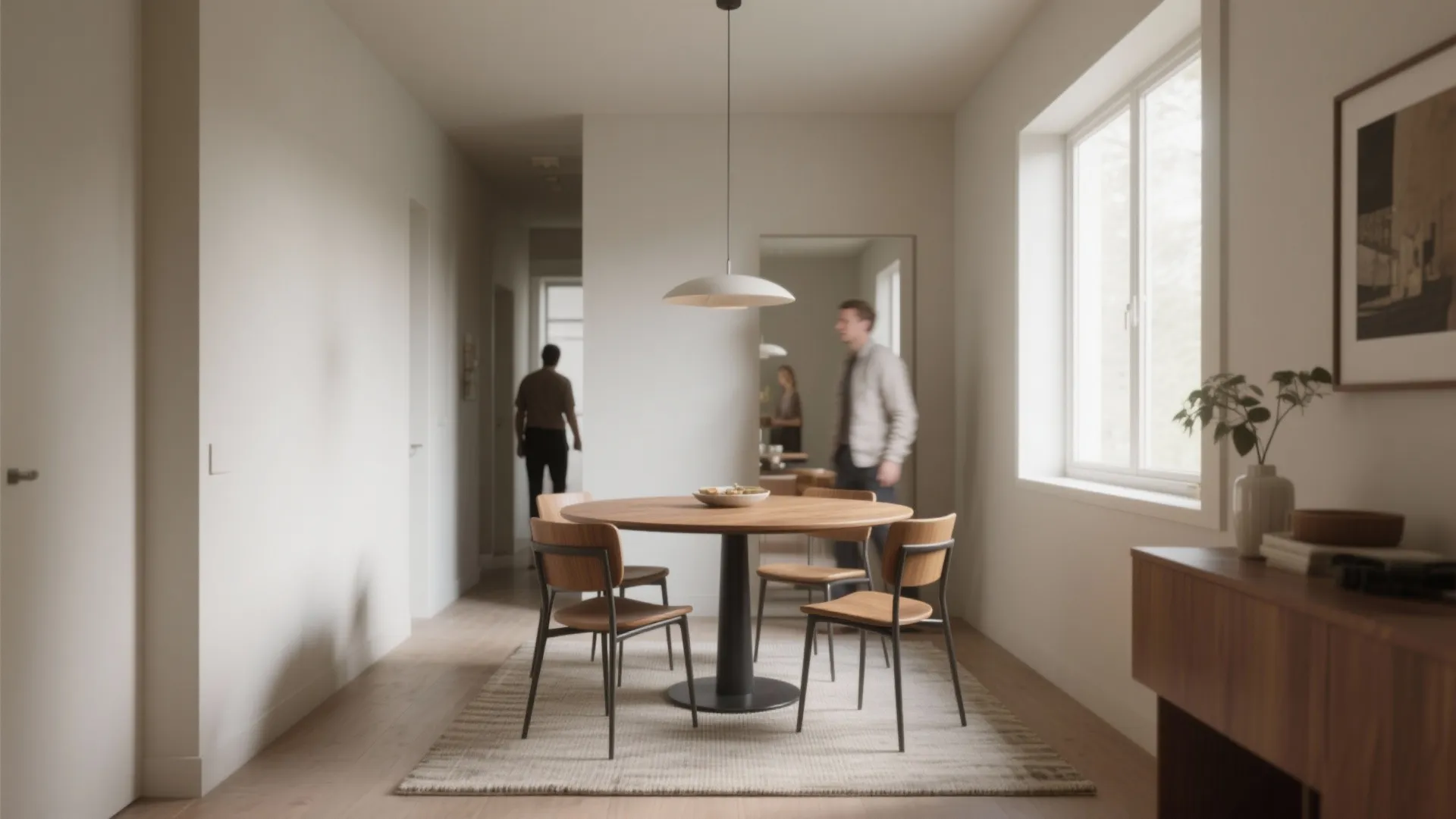 2. Round or Oval Tables to Improve Flow