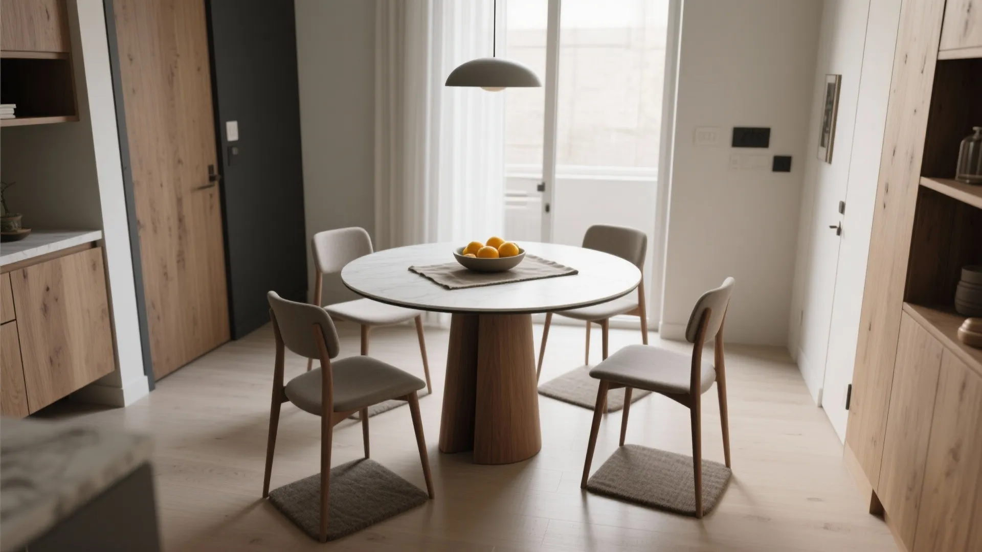 Round or Extendable Tables for Better Flow