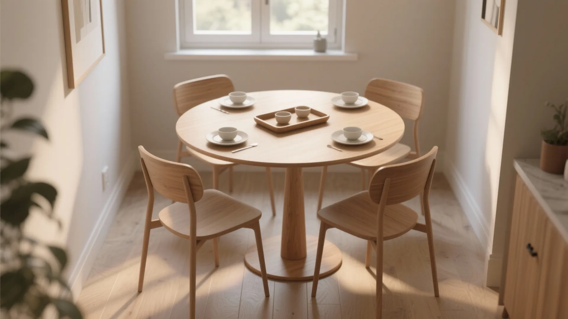 1. Round or oval tables that whisper ‘space-friendly’