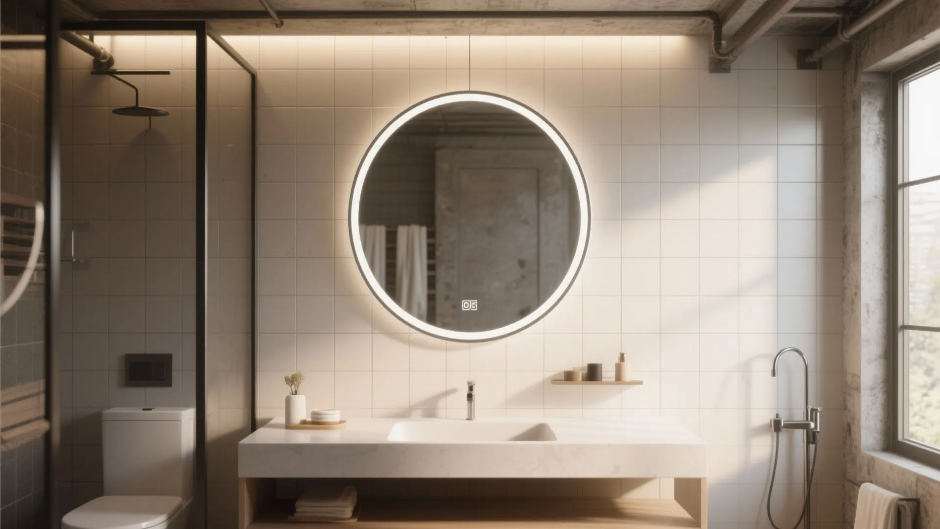 2. Round Mirror with Thin Frame